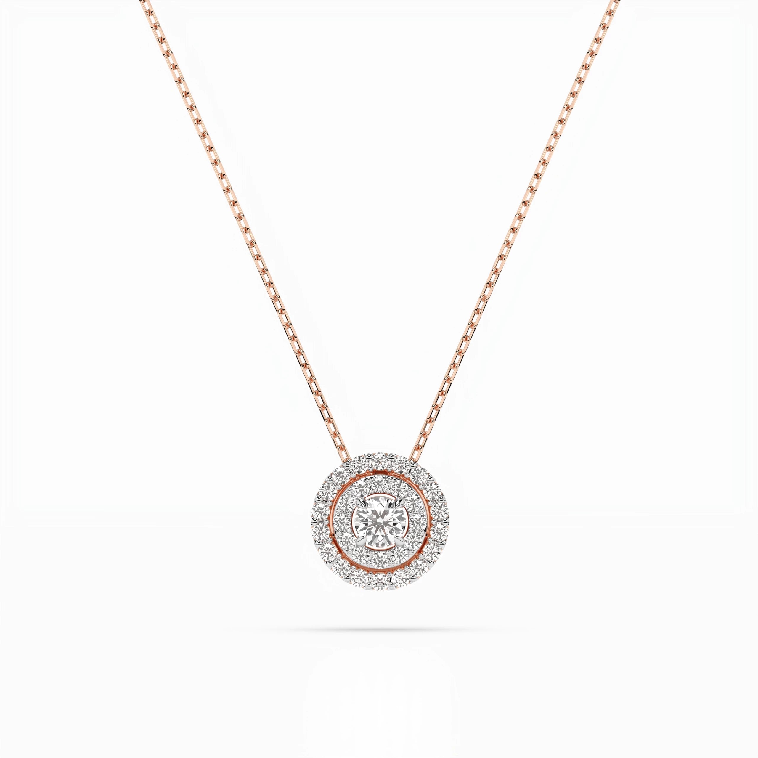 Illusion Necklace (Round), 0.09 ct — 104-10043