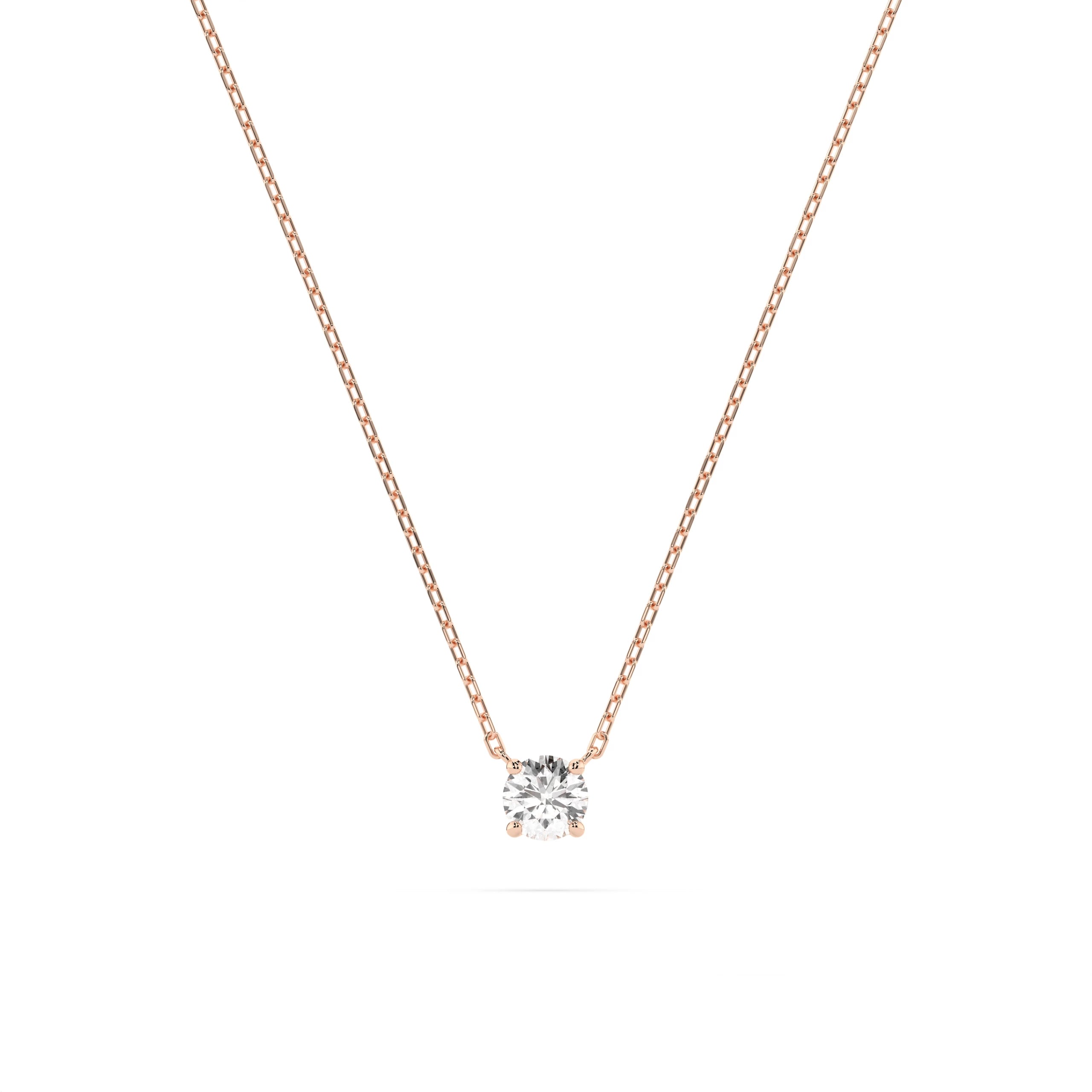 Solitaire Necklace (Round), 0.15 ct — 104-10040(3.4)