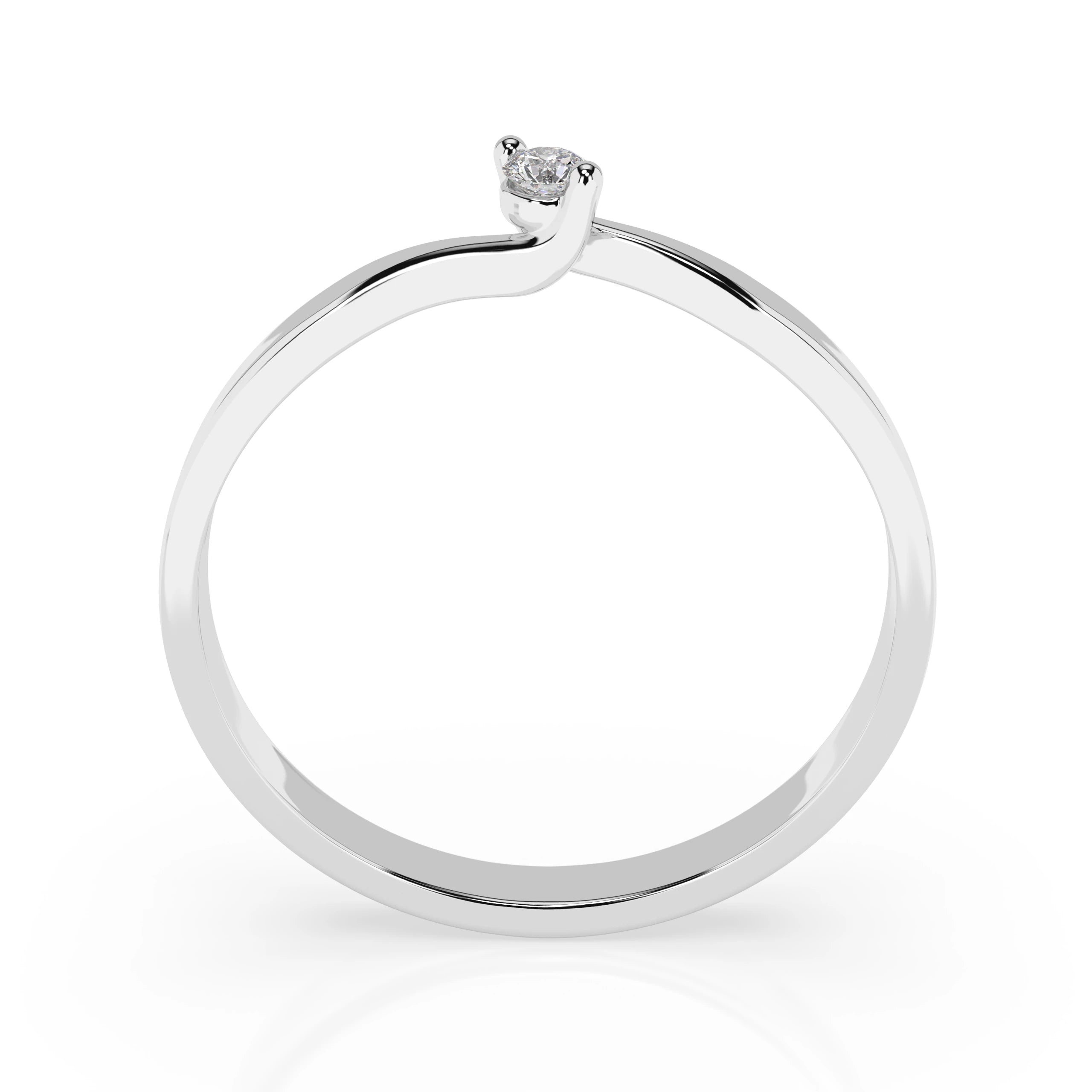 Solitaire Ring (Round), 0.04 ct — 101-10032(2.2)