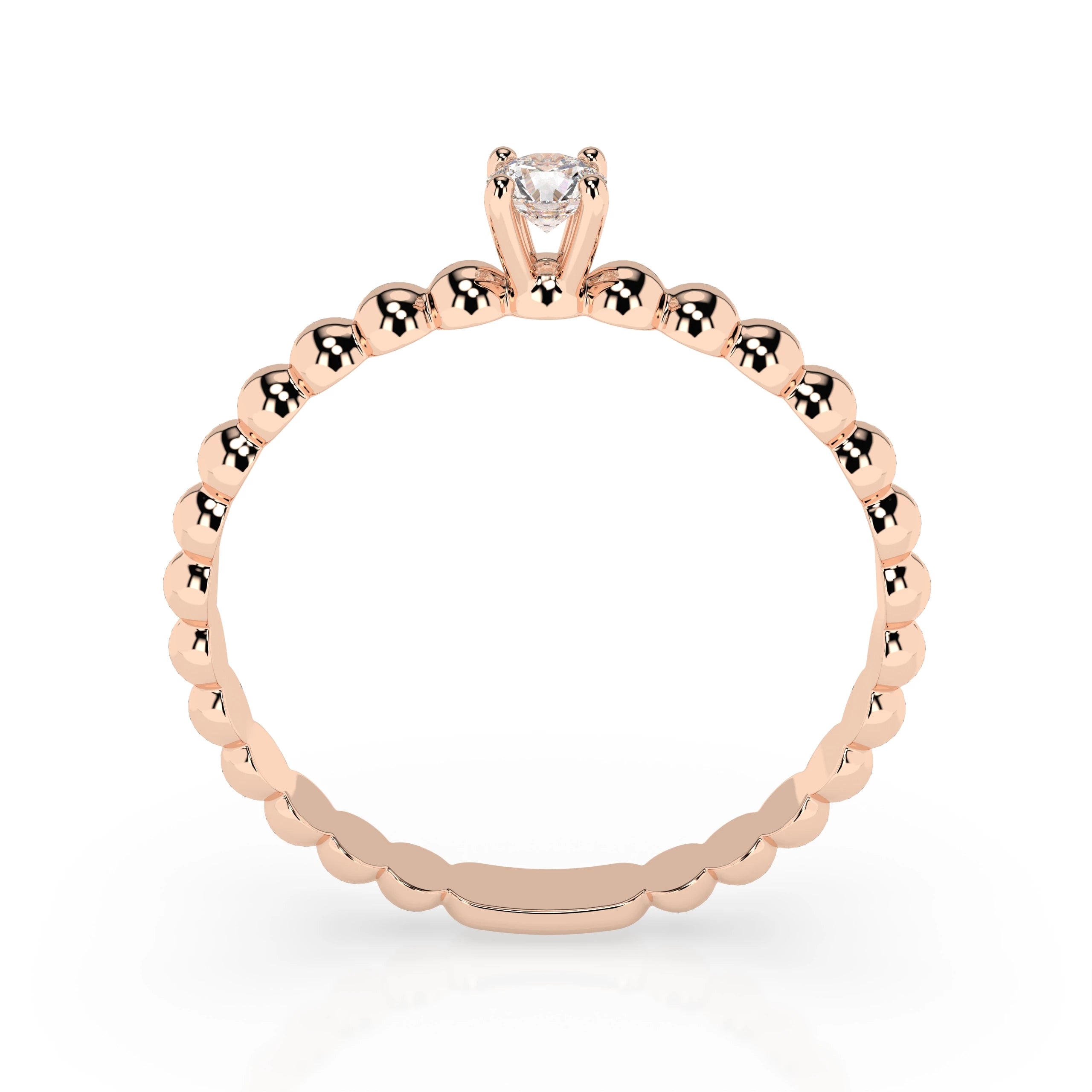 Solitaire Ring (Round), 0.08 ct — 101-10039(2.7)