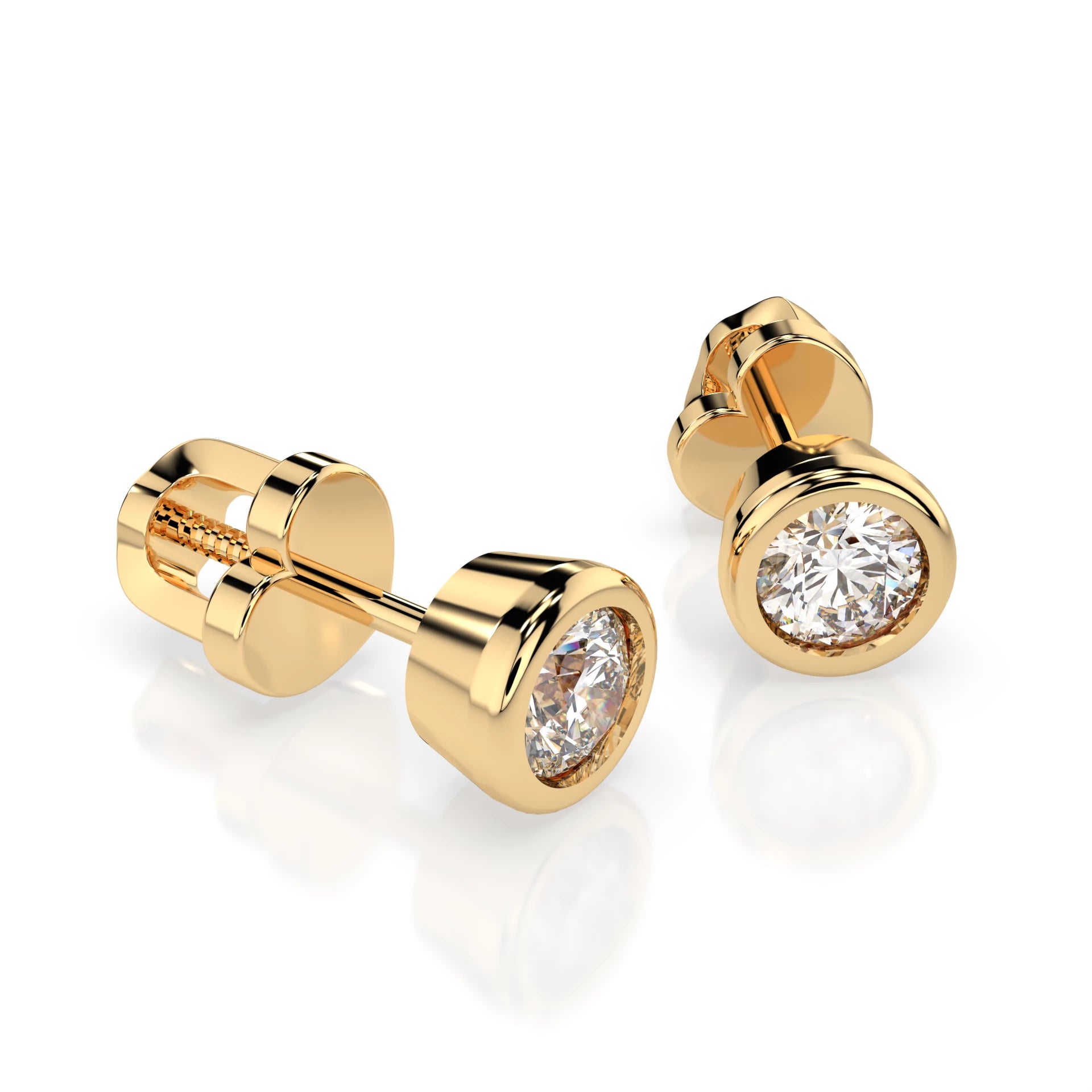 Solitaire Butterfly Earring (Round), 0.6 ct — 102-10010(4.2)