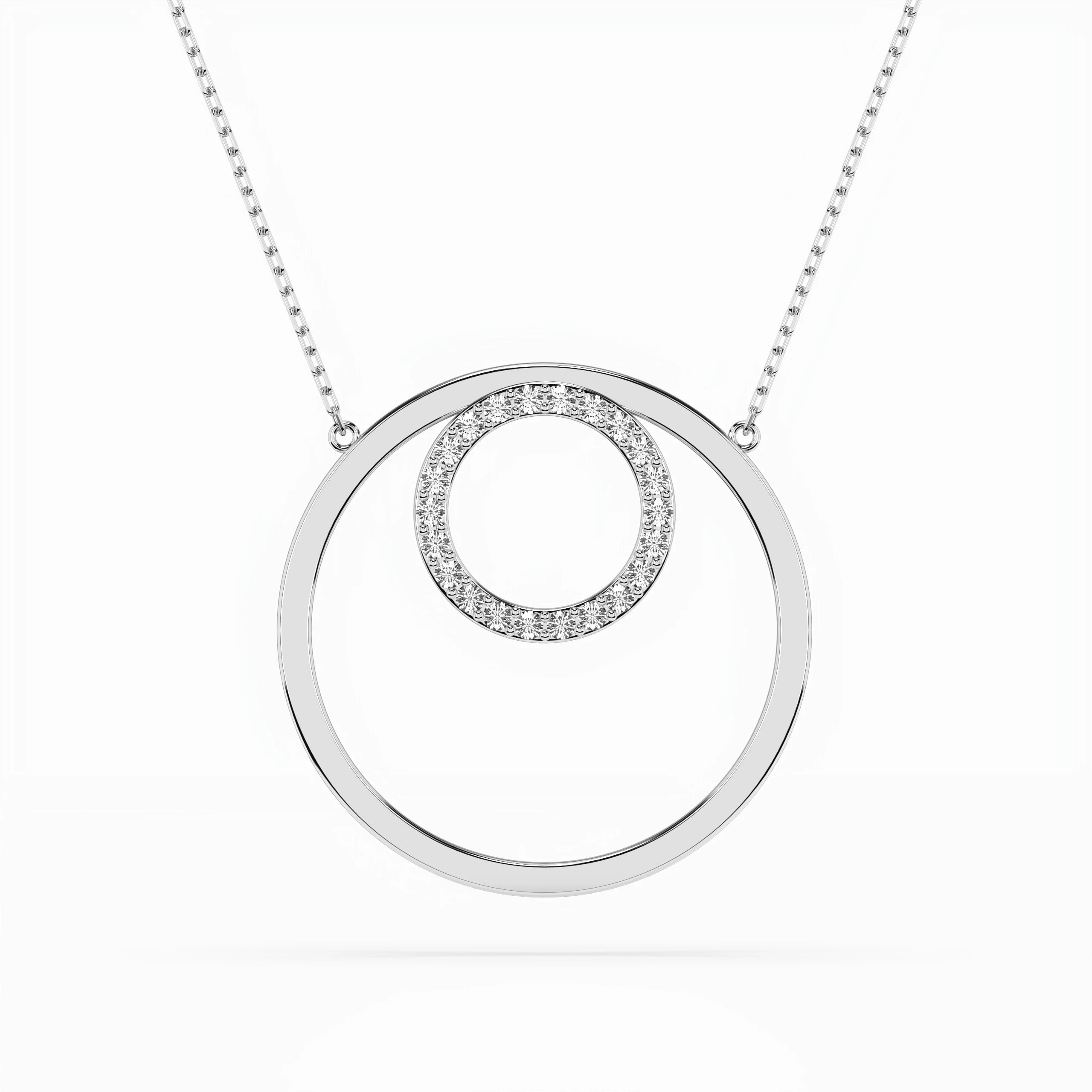 Minimalism Necklace (Round), 0.13 ct — 104-10054