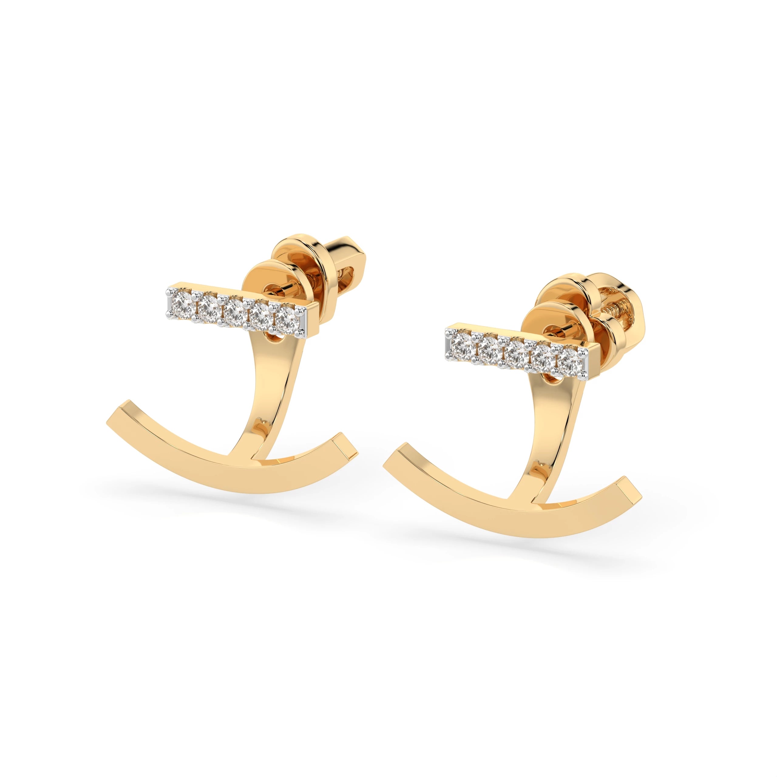 Minimalism Earring (Round), 0.15 ct — 102-10084