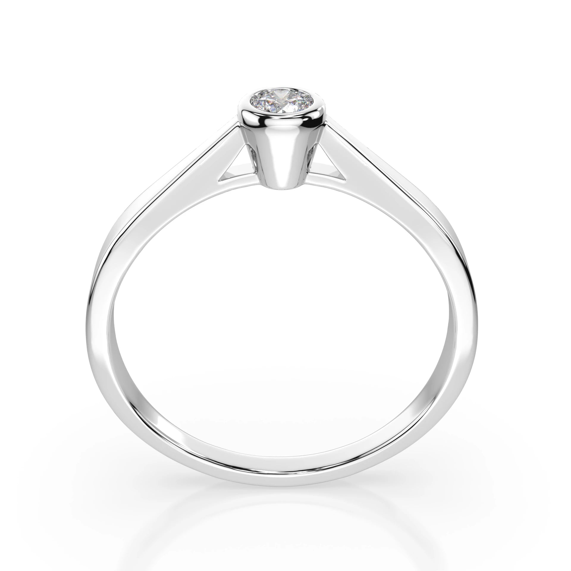 Solitaire Ring (Round), 0.15 ct — 101-10010(3.4)