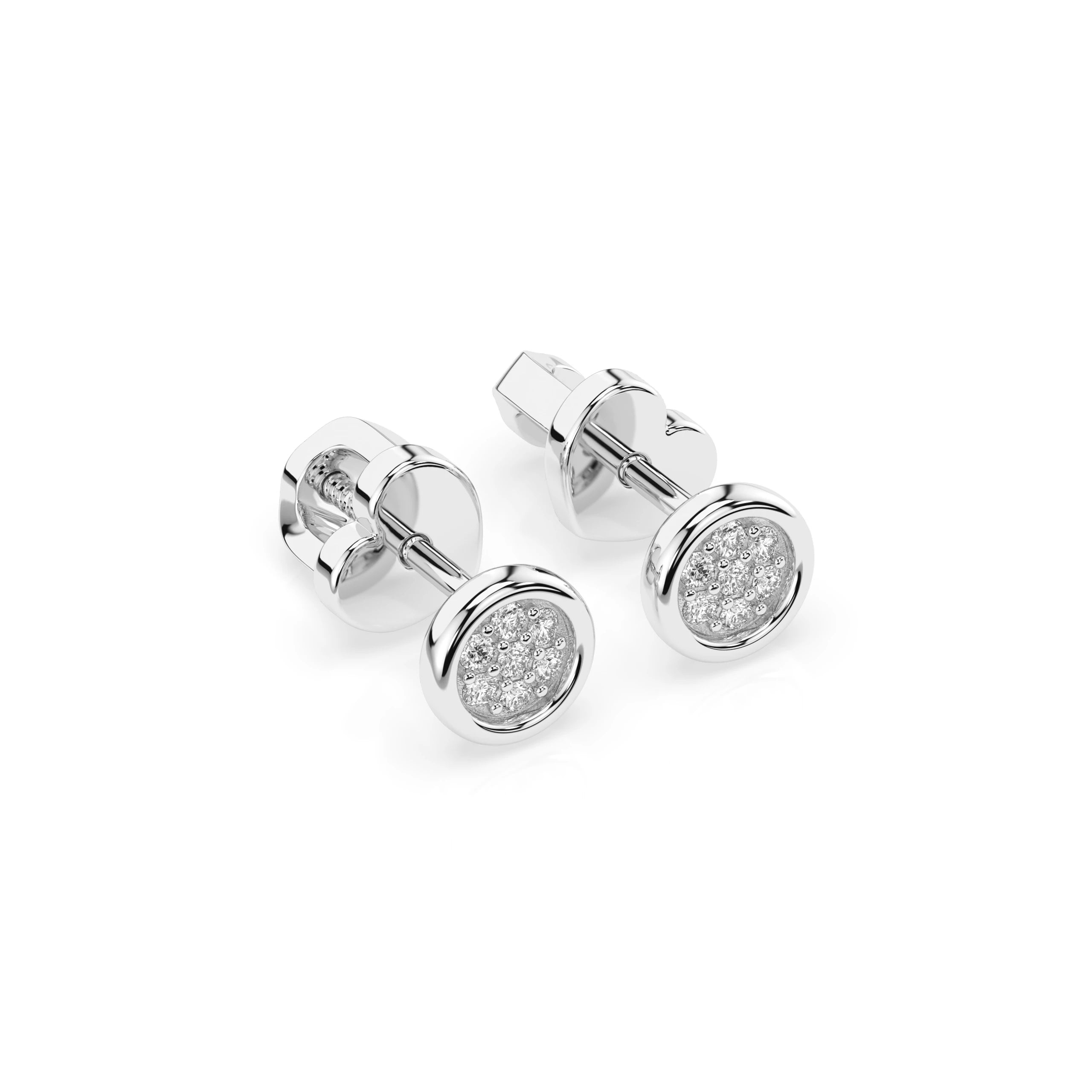 Illusion Earring (Round), 0.08 ct — 102-10068