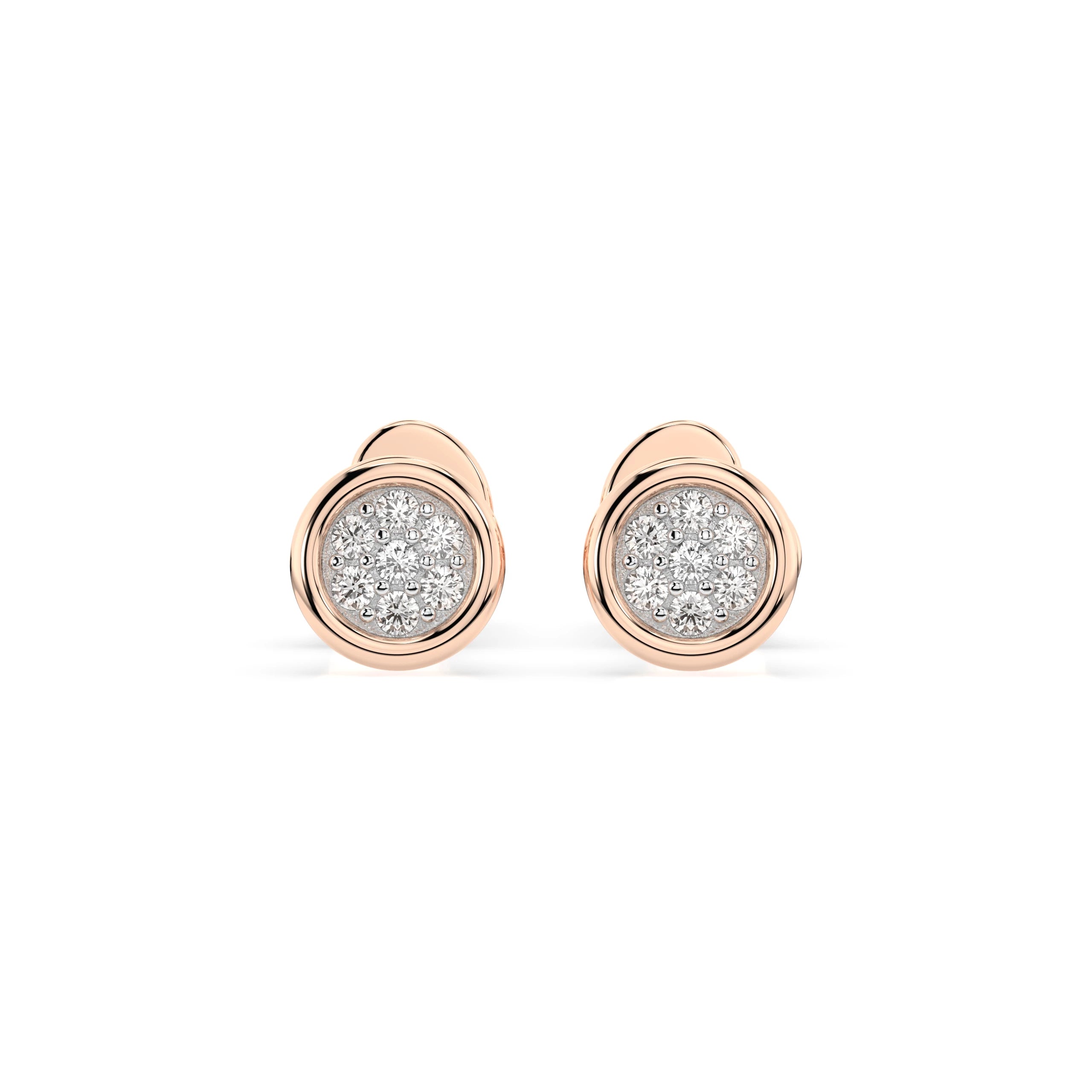 Illusion Earring (Round), 0.08 ct — 102-10068