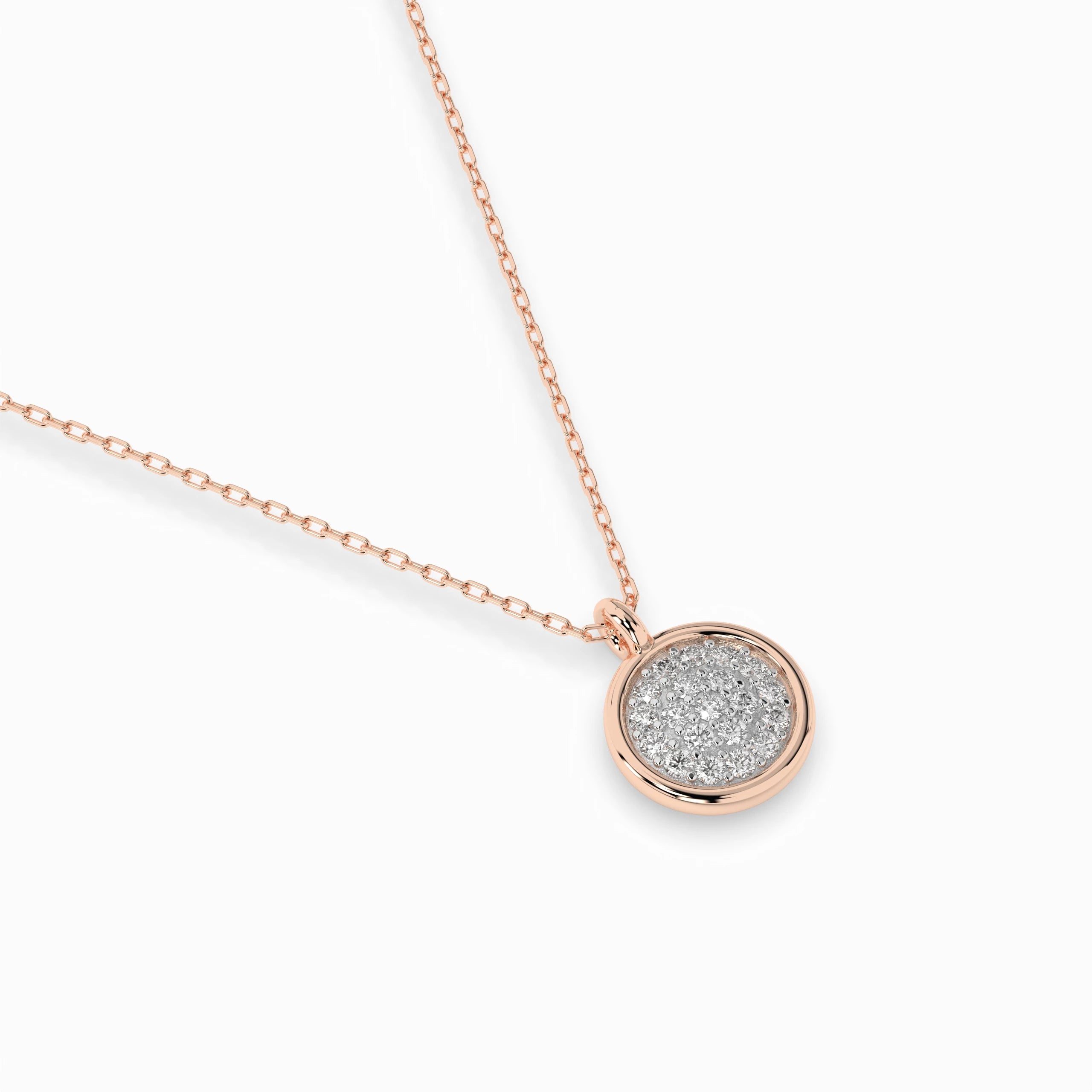 Illusion Necklace (Round), 0.12 ct — 104-10022