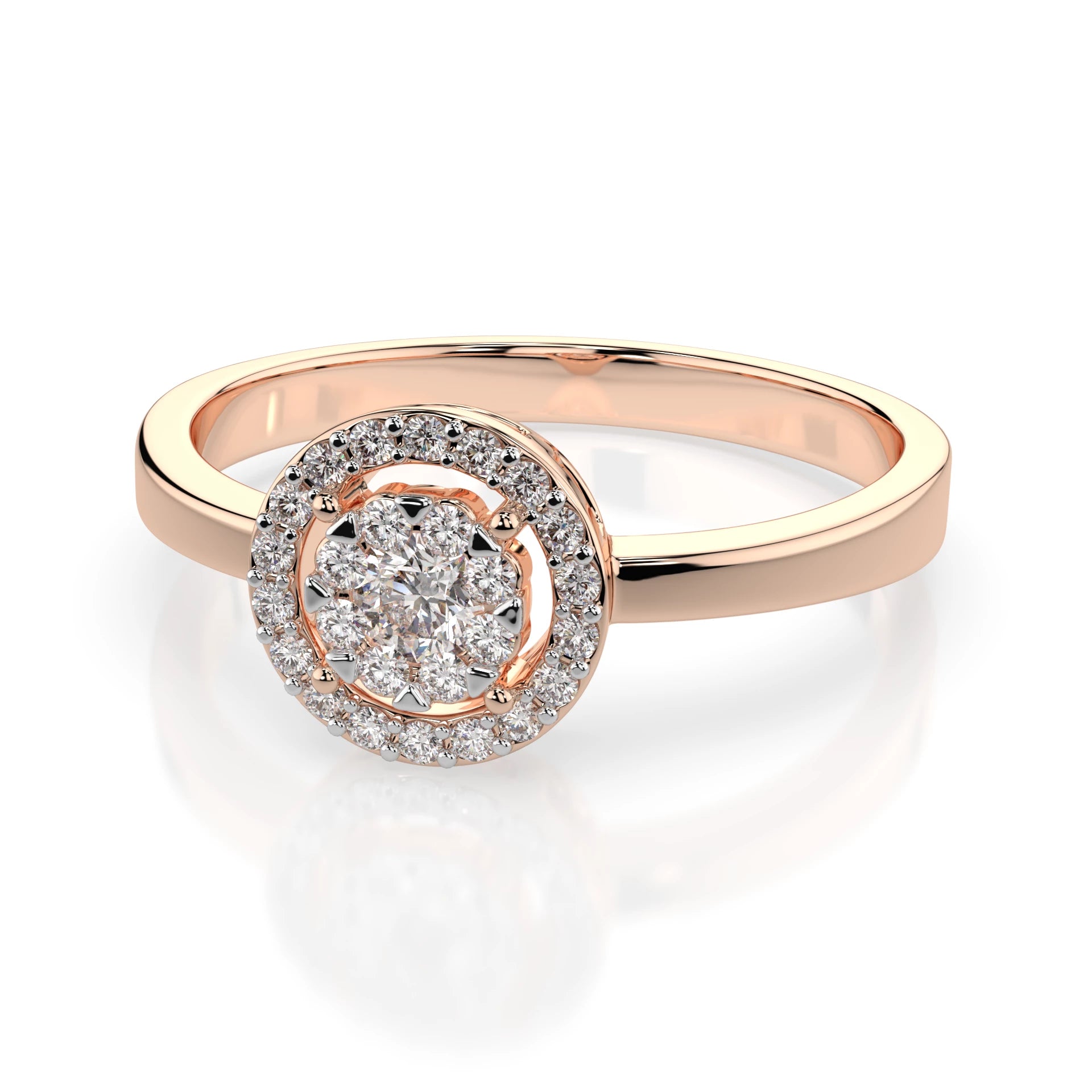 Illusion Ring (Round), 0.06 ct — 101-10018/1(2.5)