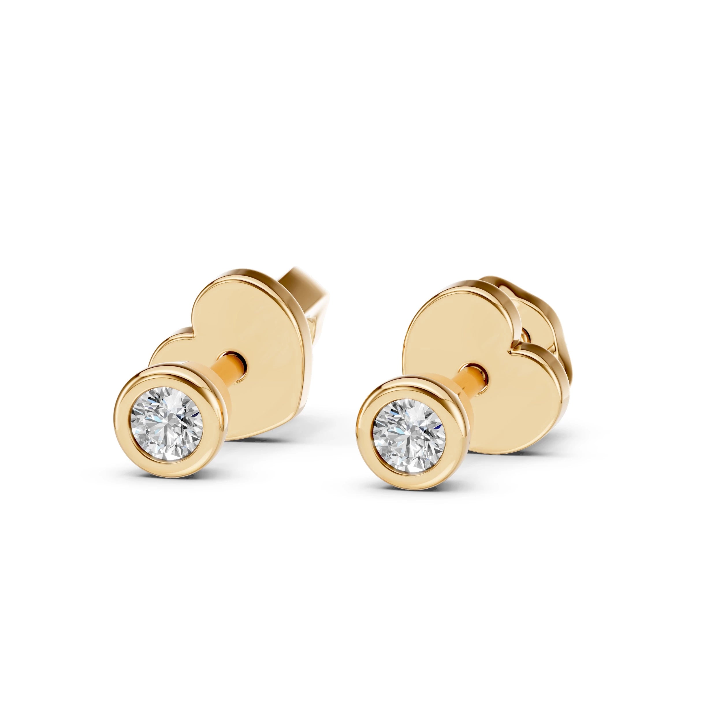 Solitaire Butterfly Earring (Round), 0.09 ct — 102-10010(2.3)