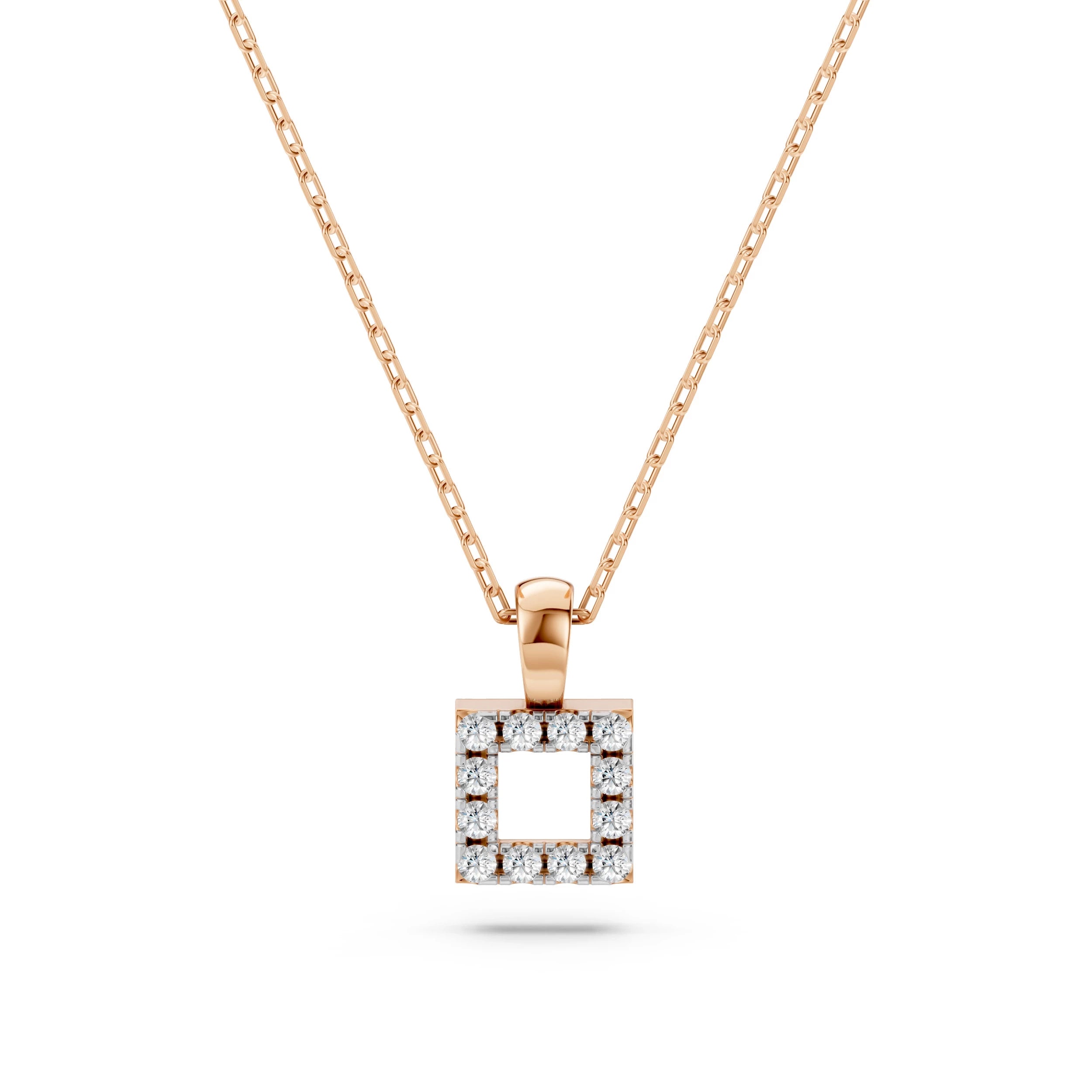 Minimalism Necklace (Round), 0.06 ct — 104-10079