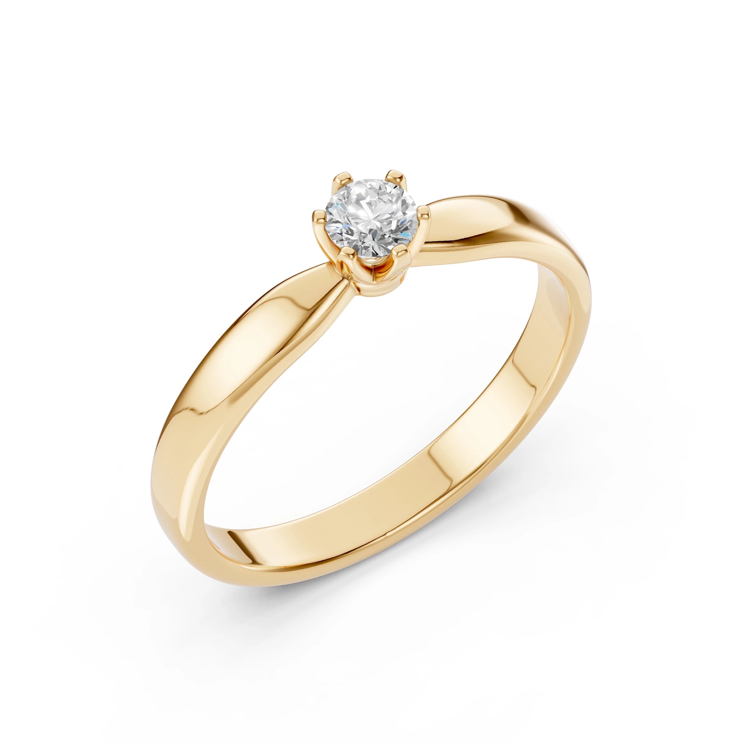 Solitaire Ring (Round), 0.2 ct — 101-10040(3.7)