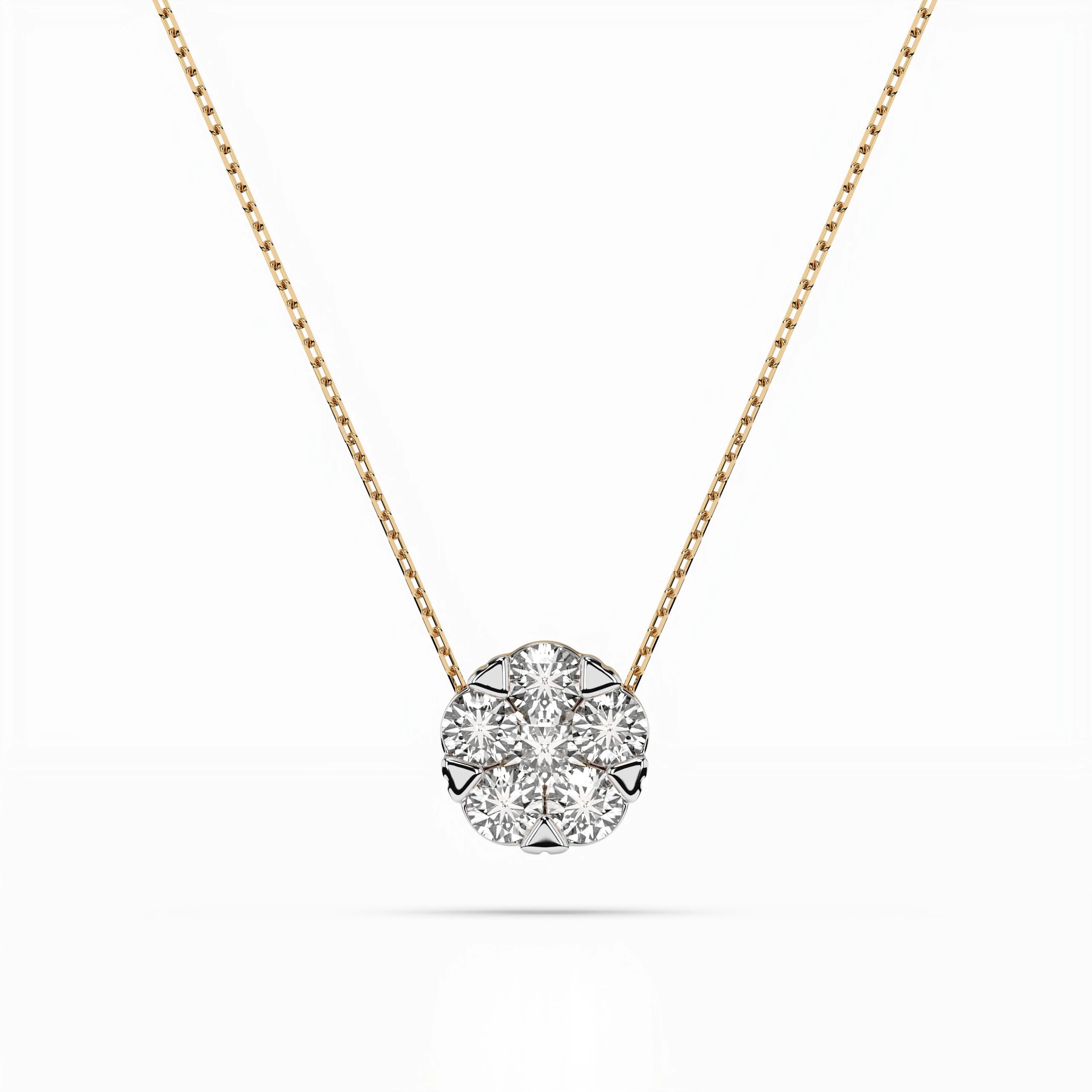 Illusion Necklace (Round), 0.15 ct — 104-10033(3.4)