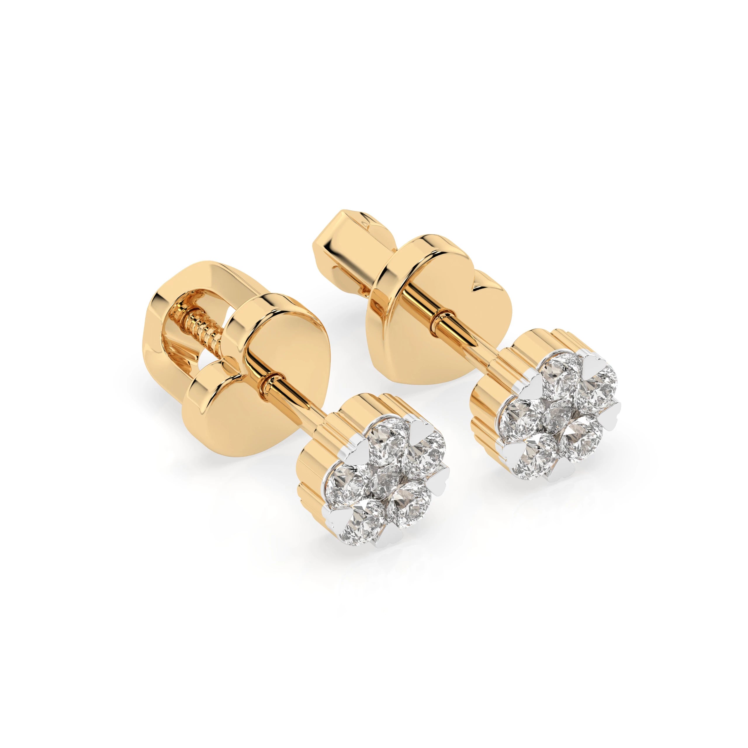 Illusion Earring (Round), 0.06 ct — 102-10015/2(2.0)