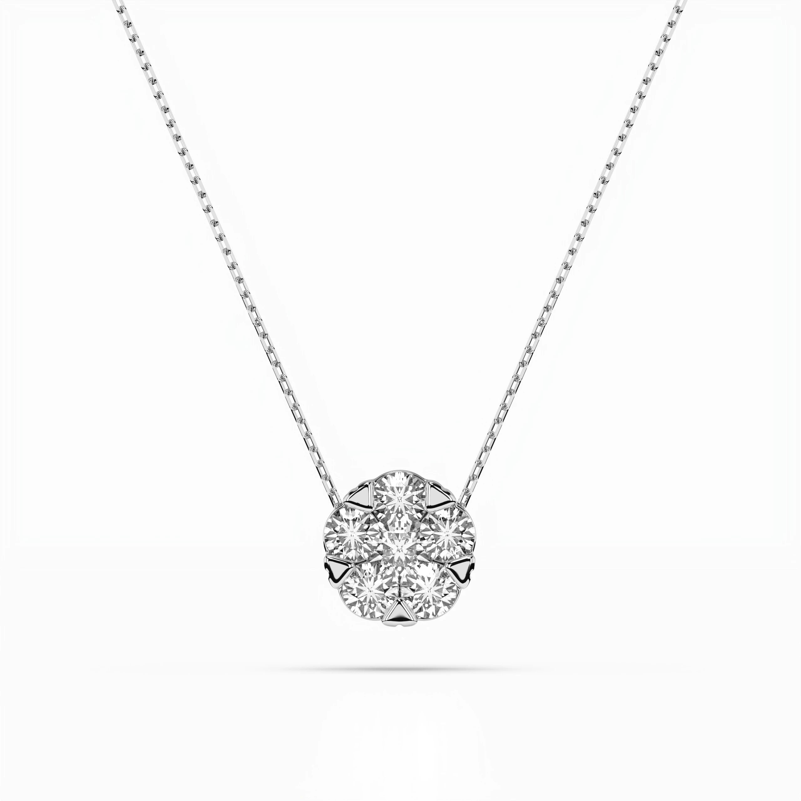 Illusion Necklace (Round), 0.15 ct — 104-10033(3.4)
