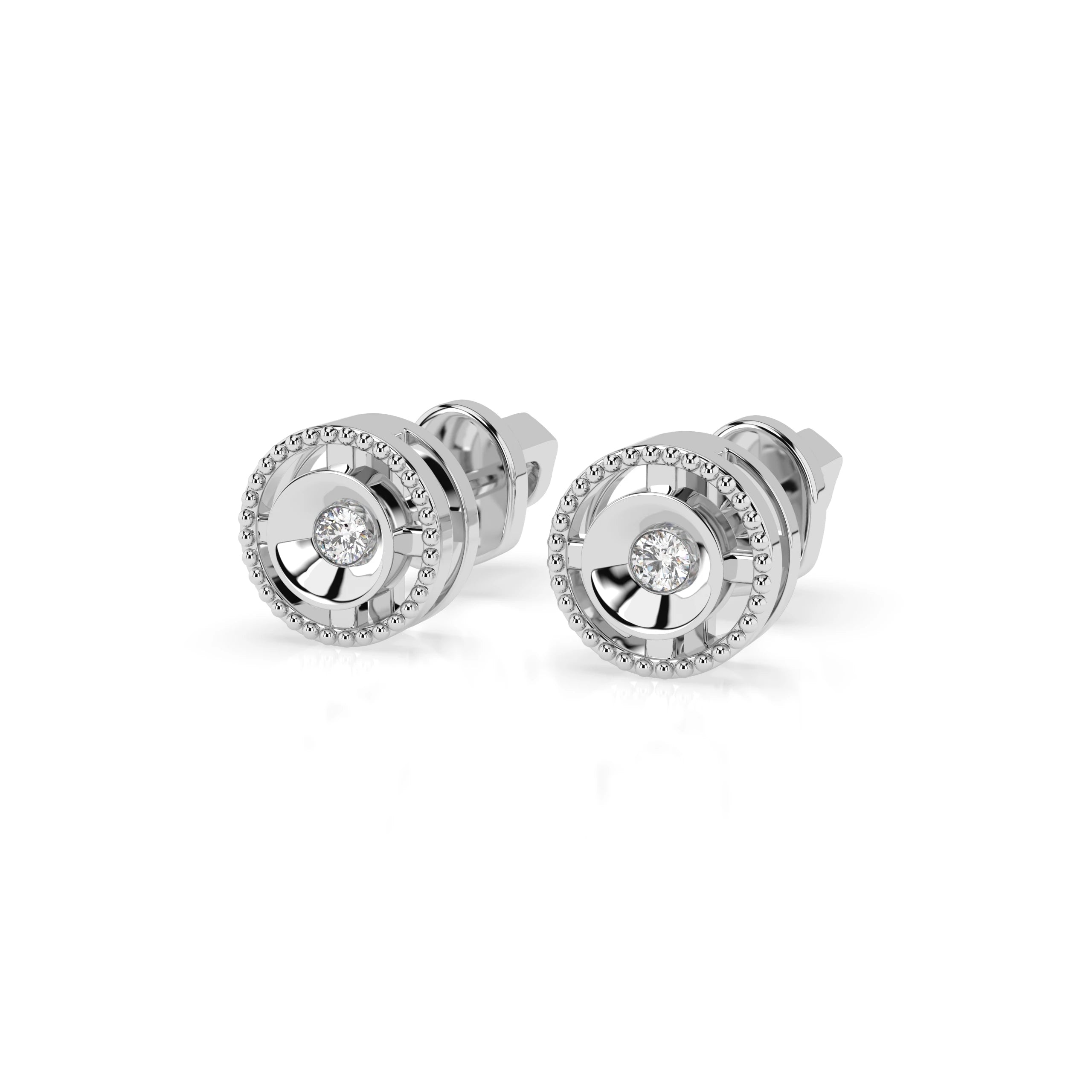 Minimalism Earring (Round), 0.04 ct — 102-10052