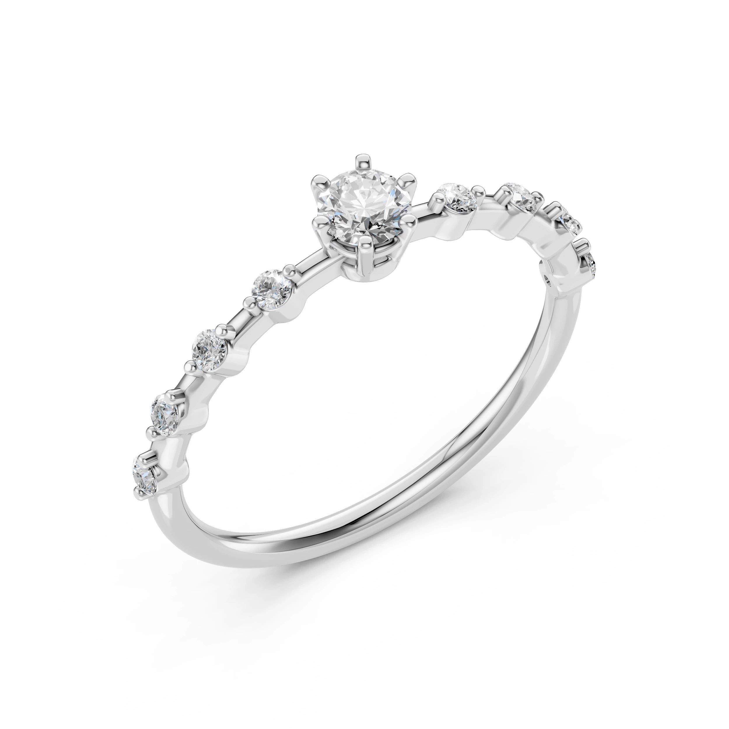 Solitaire Eternity Ring (Round), 0.2 ct — 101-10144(3.7)