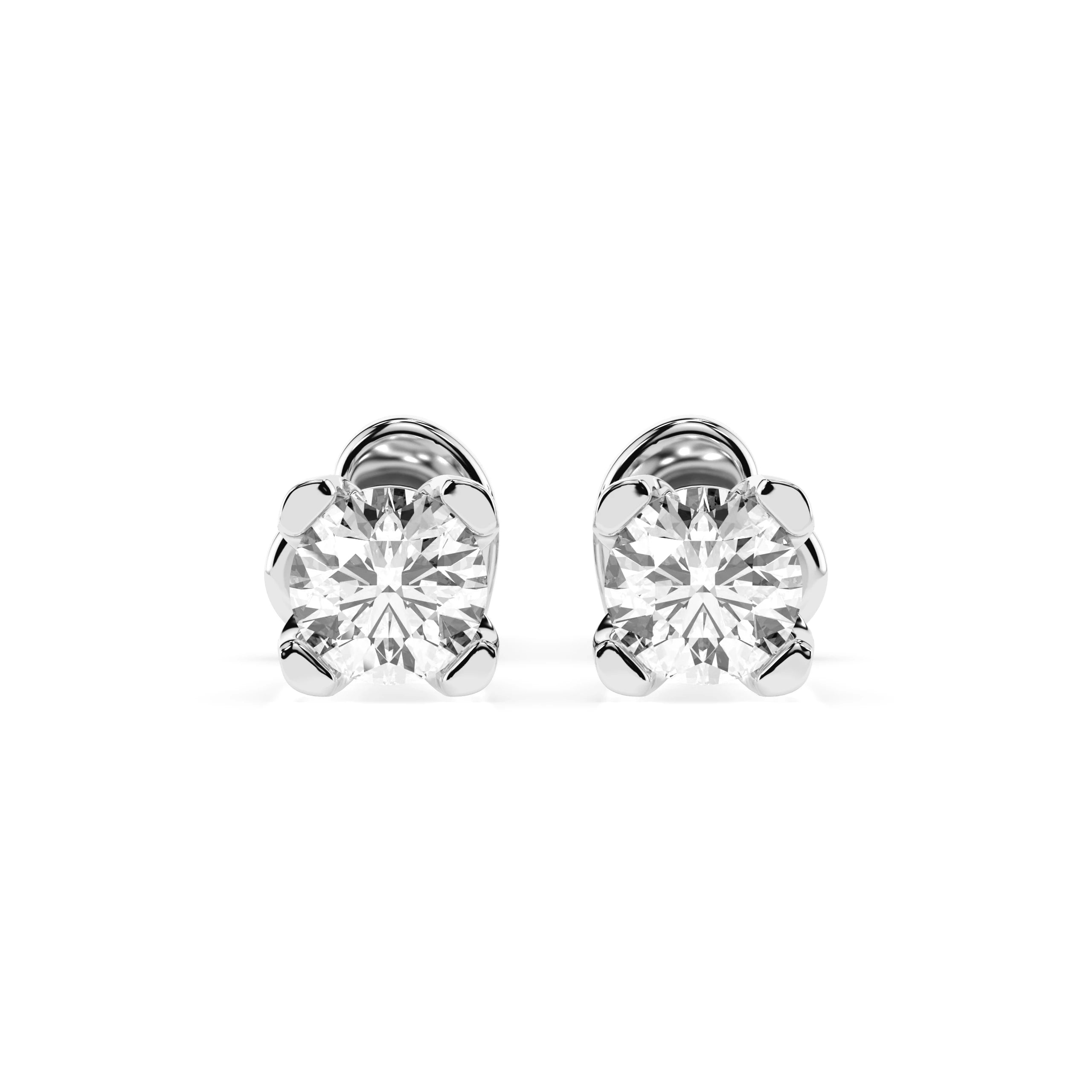 Solitaire Butterfly Earring (Round), 0.6 ct — 102-10089/2(4.2)