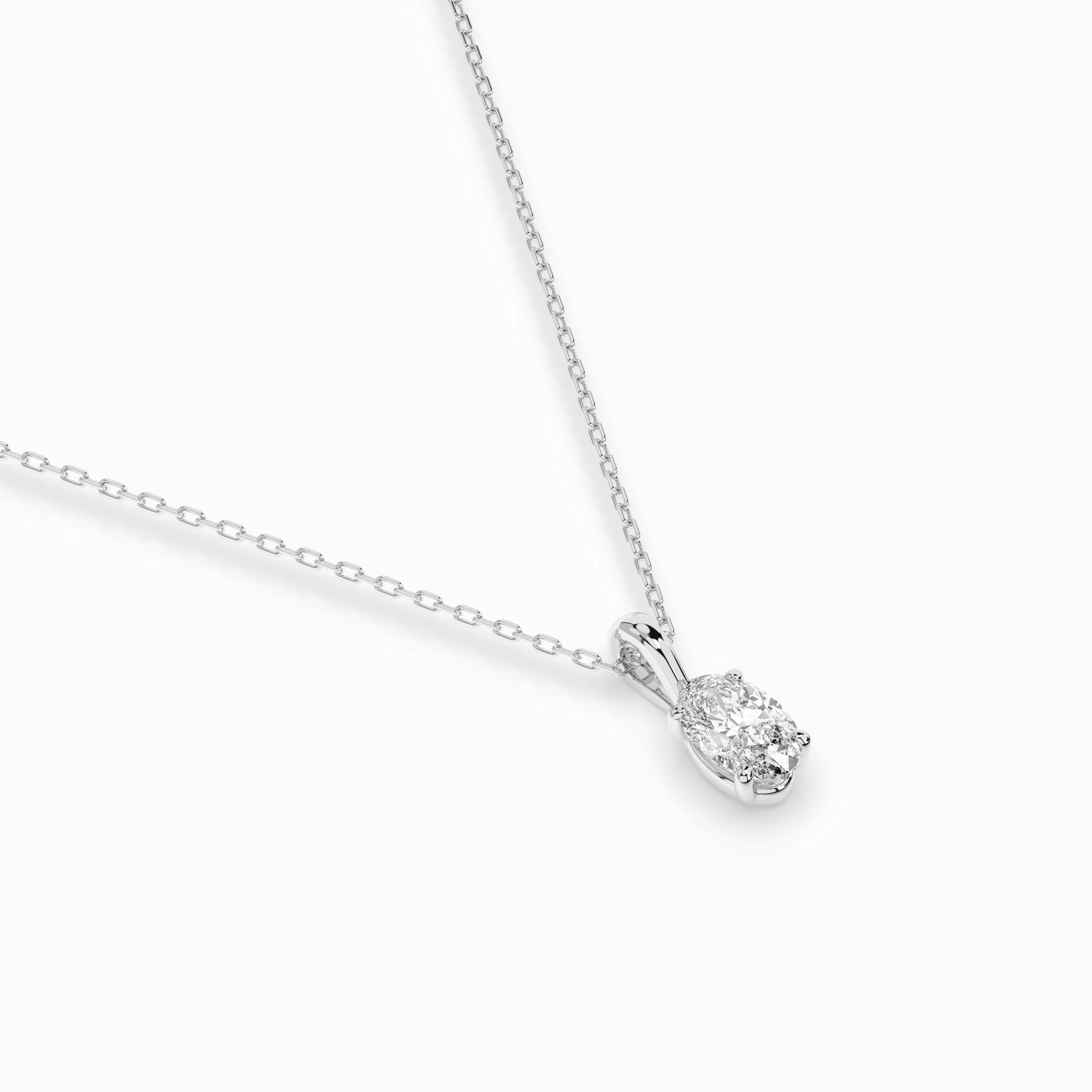 Solitaire Necklace (Oval), 0.3 ct — 104-10069(0.30)OV