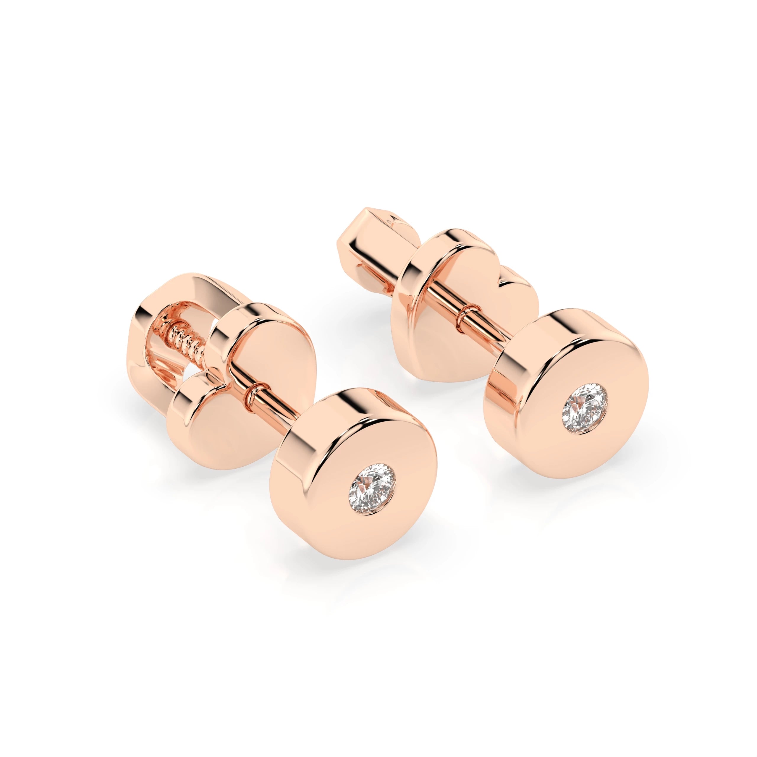 Solitaire Butterfly Earring (Round), 0.04 ct — 102-10050