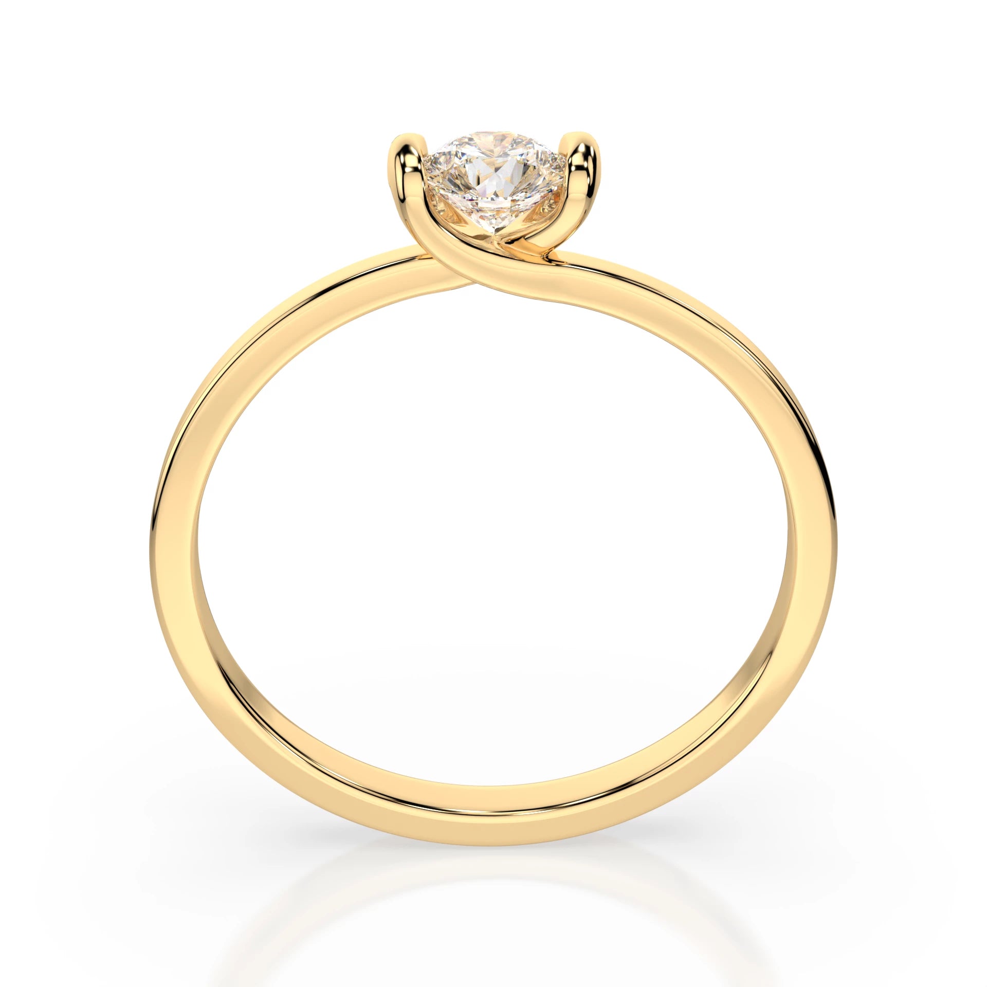 Solitaire Ring (Round), 0.1 ct — 101-10016(3.0)