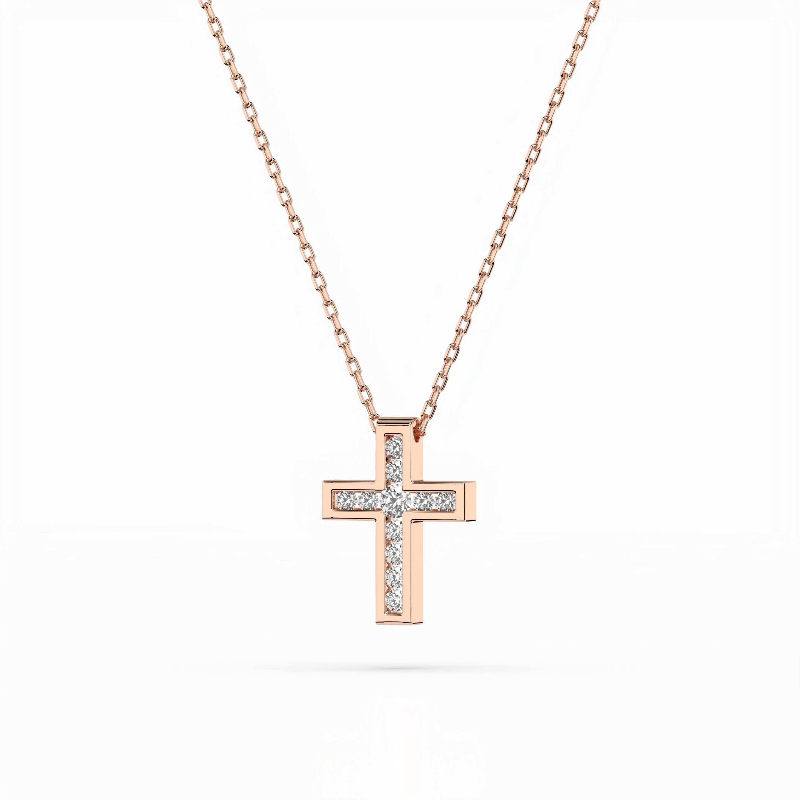 Minimalism Necklace (Round), 0.03 ct — 104-10008