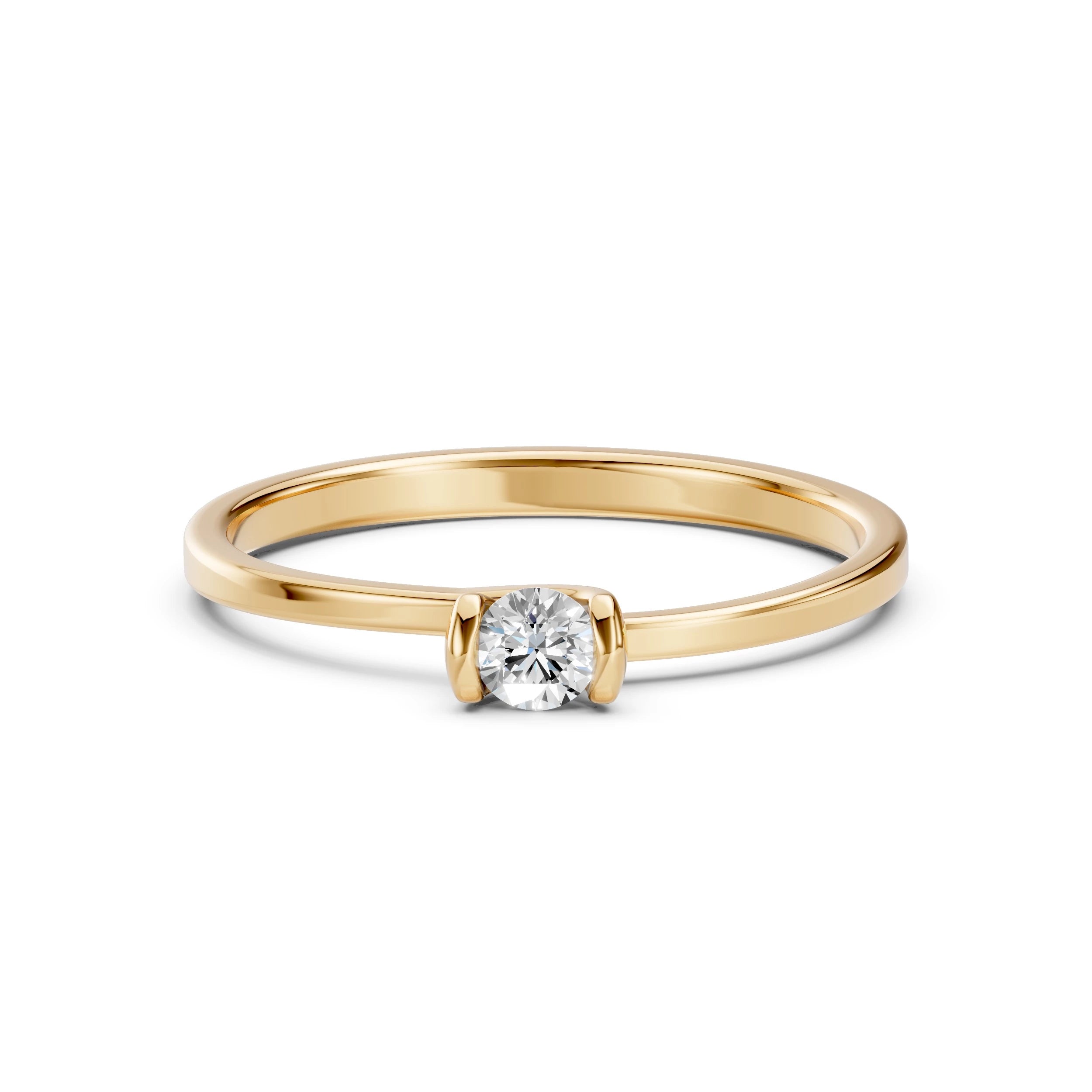 Solitaire Ring (Round), 0.2 ct — 101-10016(3.7)