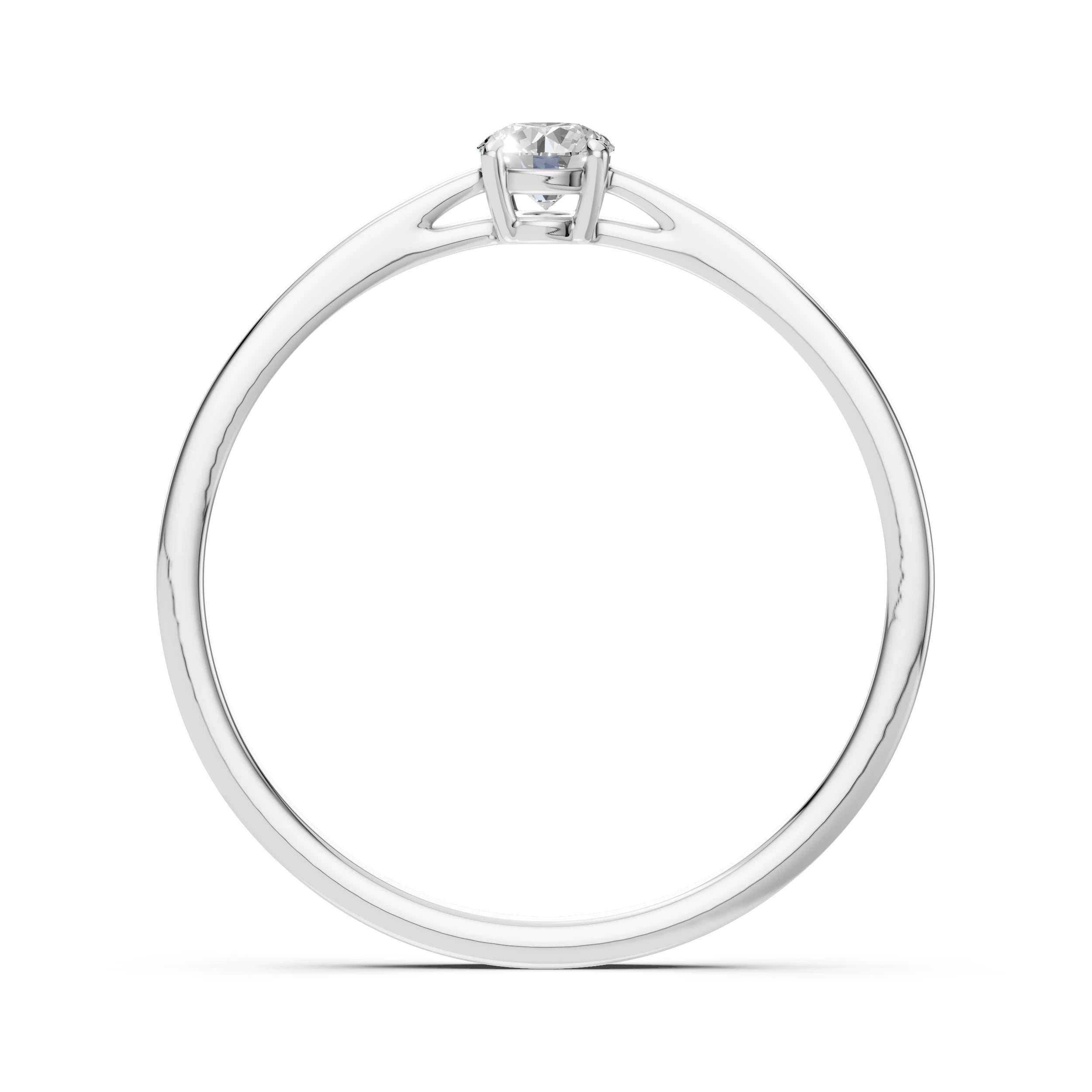 Solitaire Ring (Round), 0.15 ct — 101-10012/1(3.4)