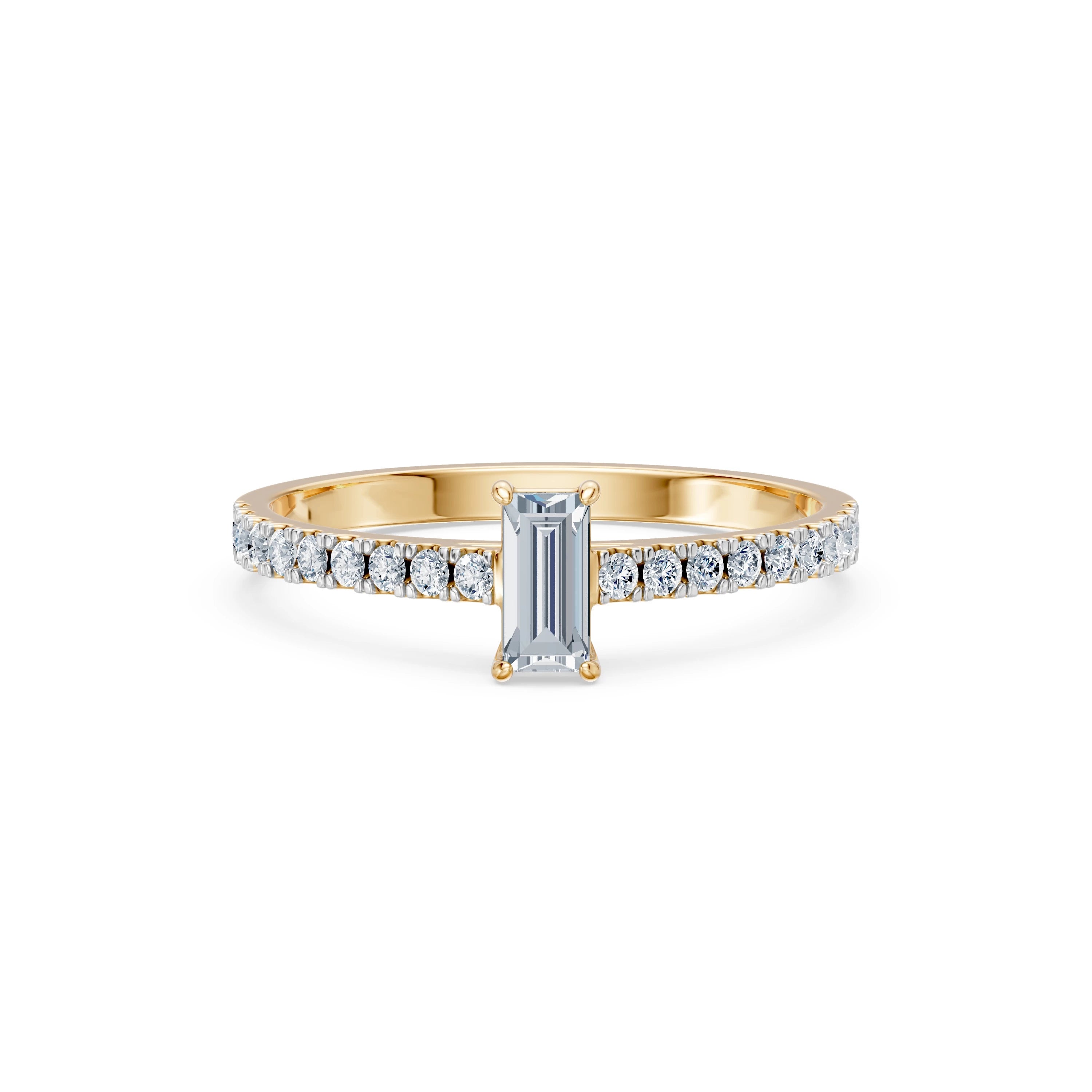 Solitaire Eternity Ring, 0.3 ct — 101-10191(0.30)BAQ