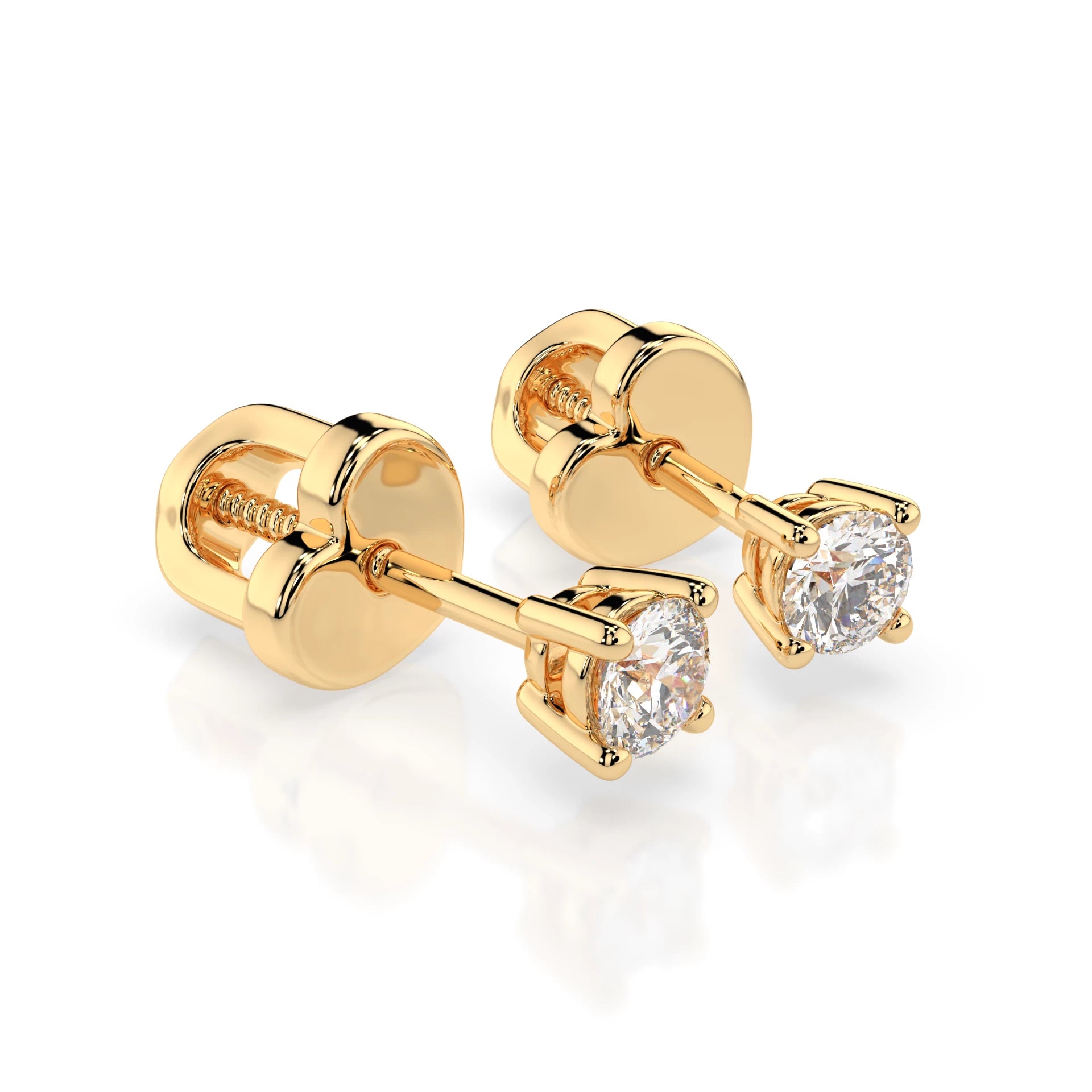 Solitaire Butterfly Earring (Round), 0.3 ct — 102-10012/1(3.4)