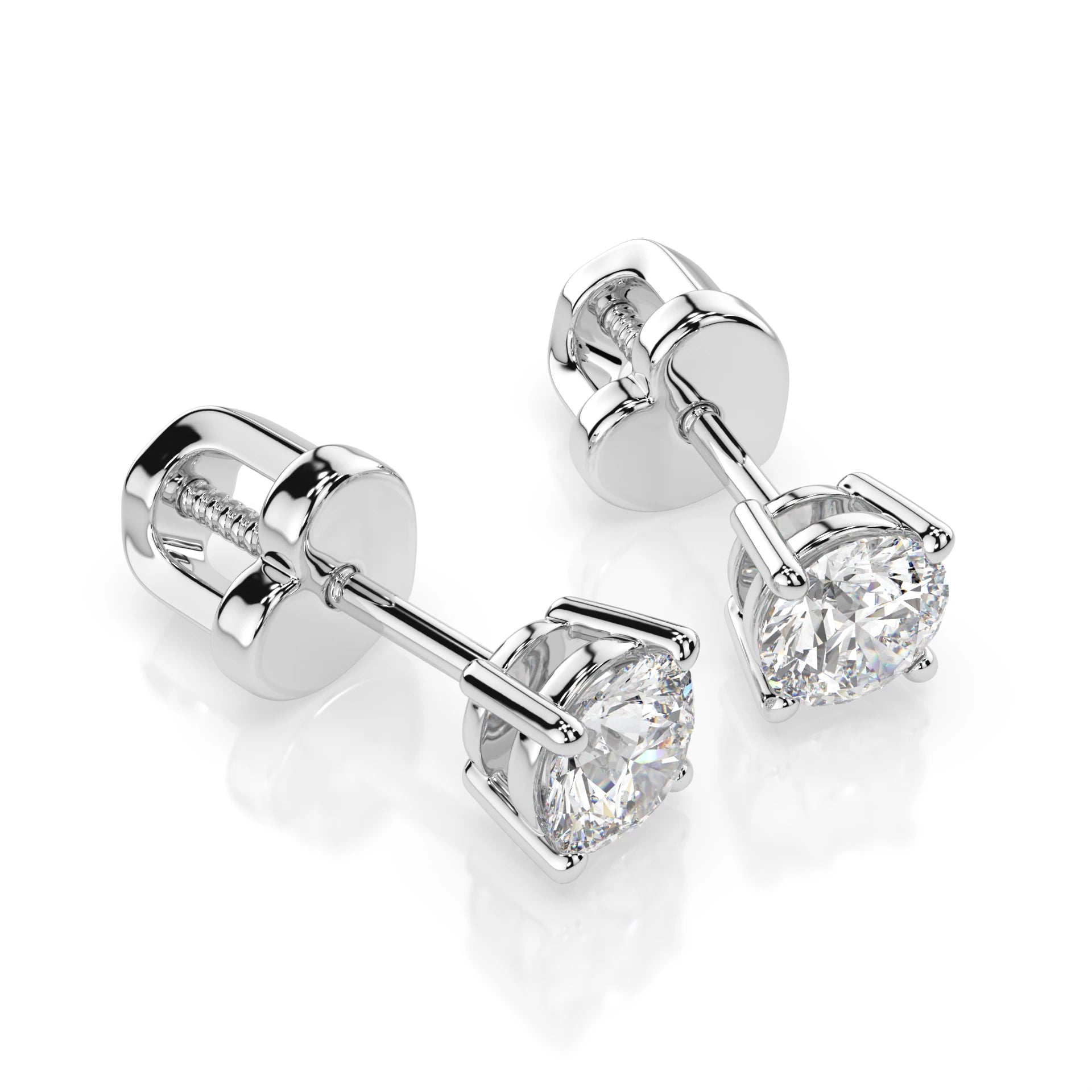 Solitaire Butterfly Earring (Round), 0.6 ct — 102-10012/1(4.2)