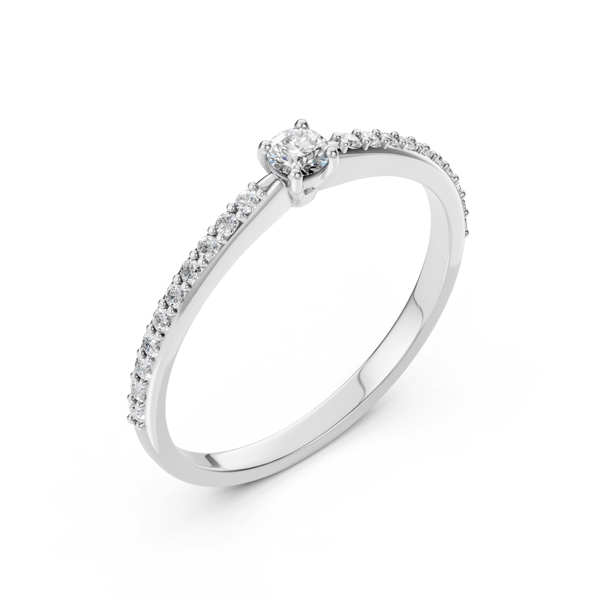 Solitaire Eternity Ring (Round), 0.1 ct — 101-10116/2(3.0)