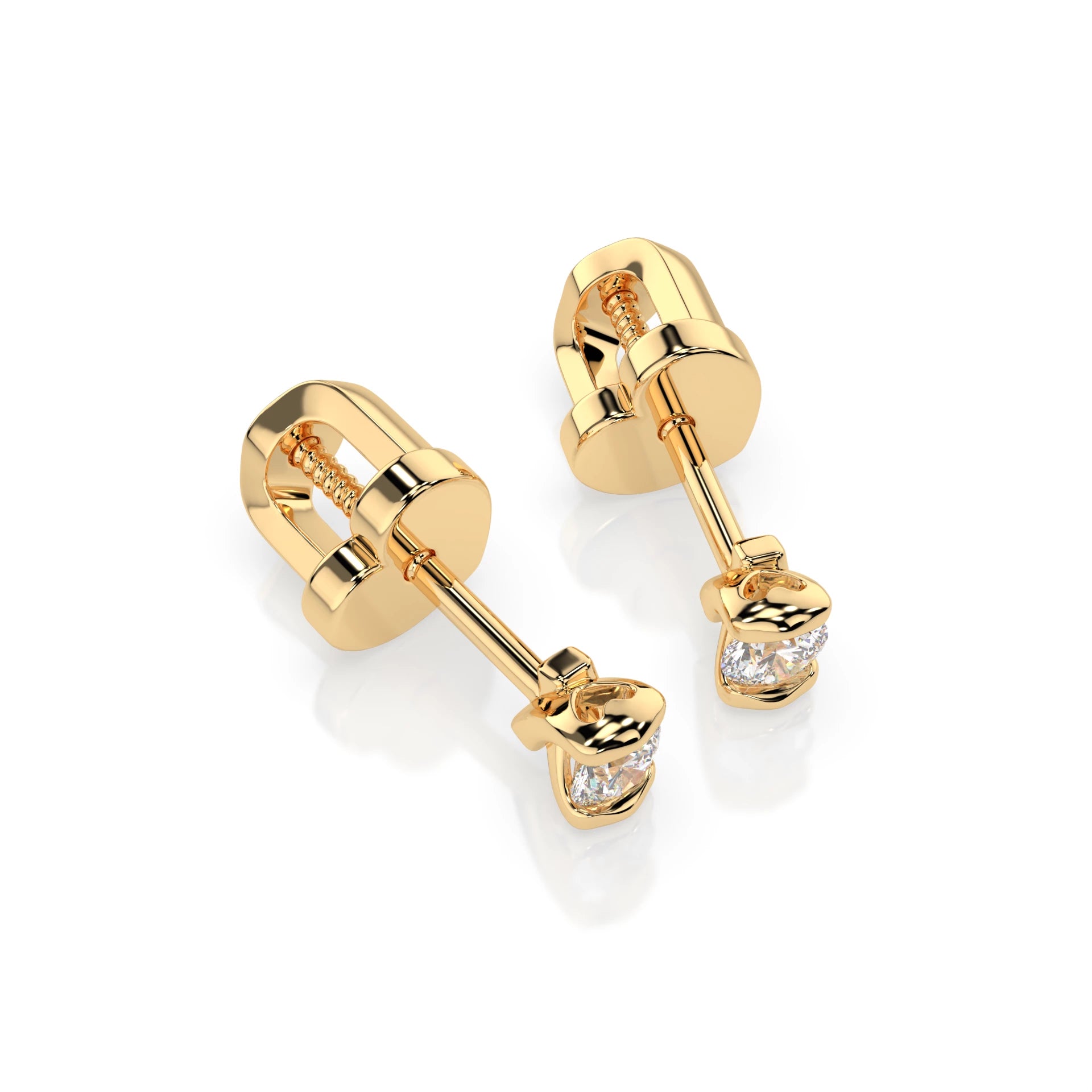 Solitaire Butterfly Earring (Round), 0.3 ct — 102-10016(3.4)