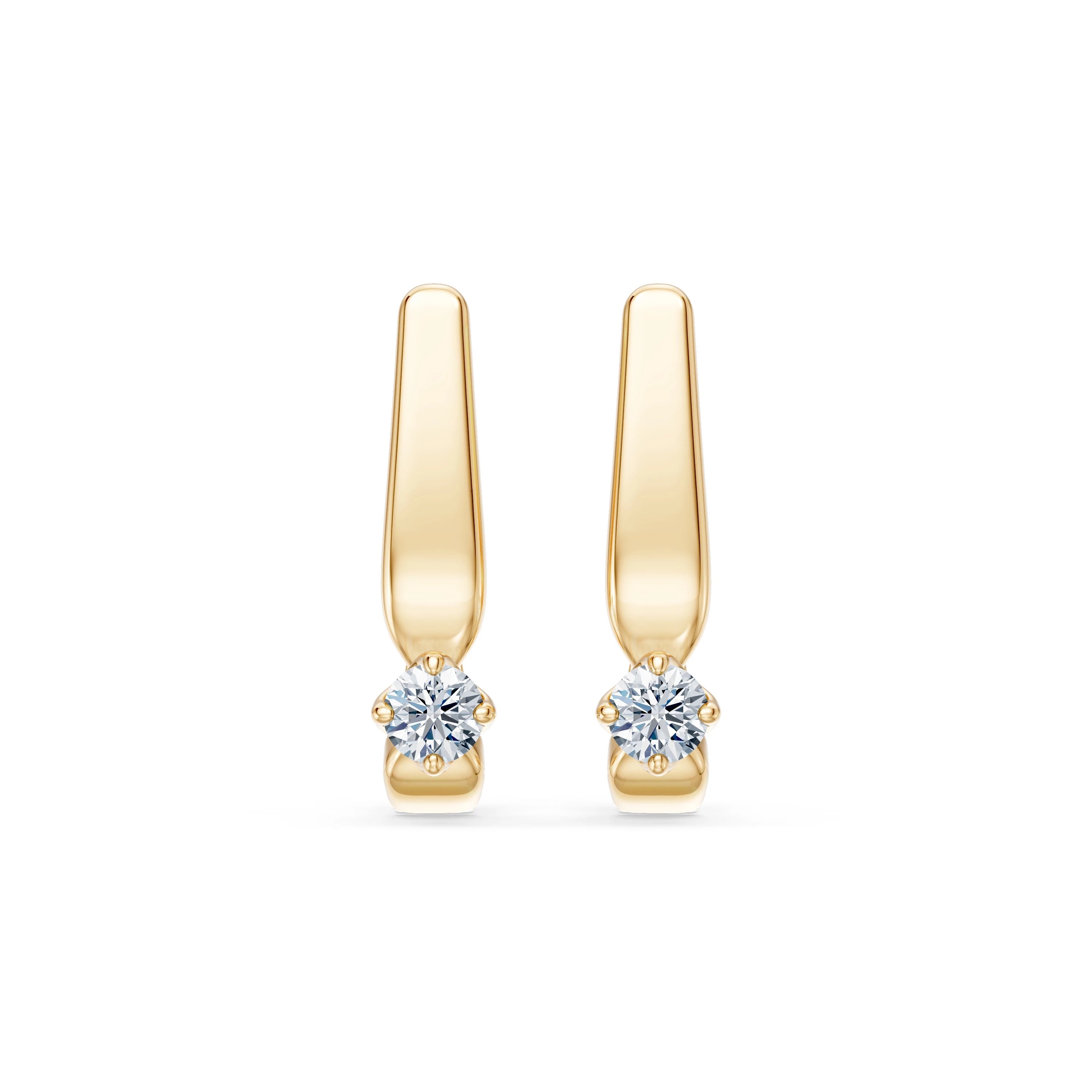 Solitaire English Lock Earring, 0.2 ct — 102-10041(3.0)