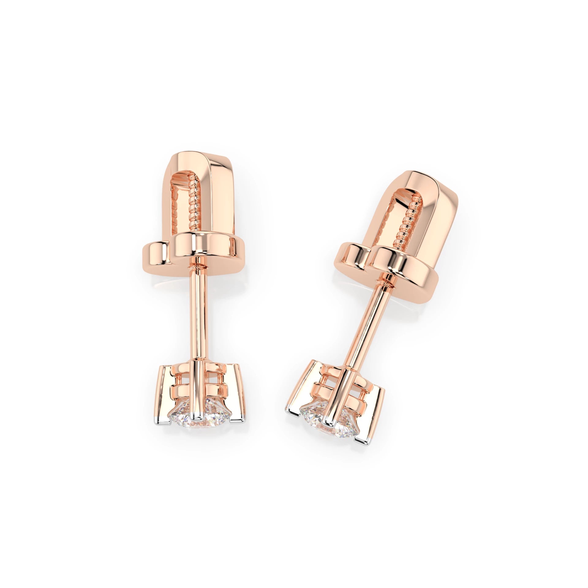 Solitaire Butterfly Earring (Round), 0.2 ct — 102-10025(3.0)