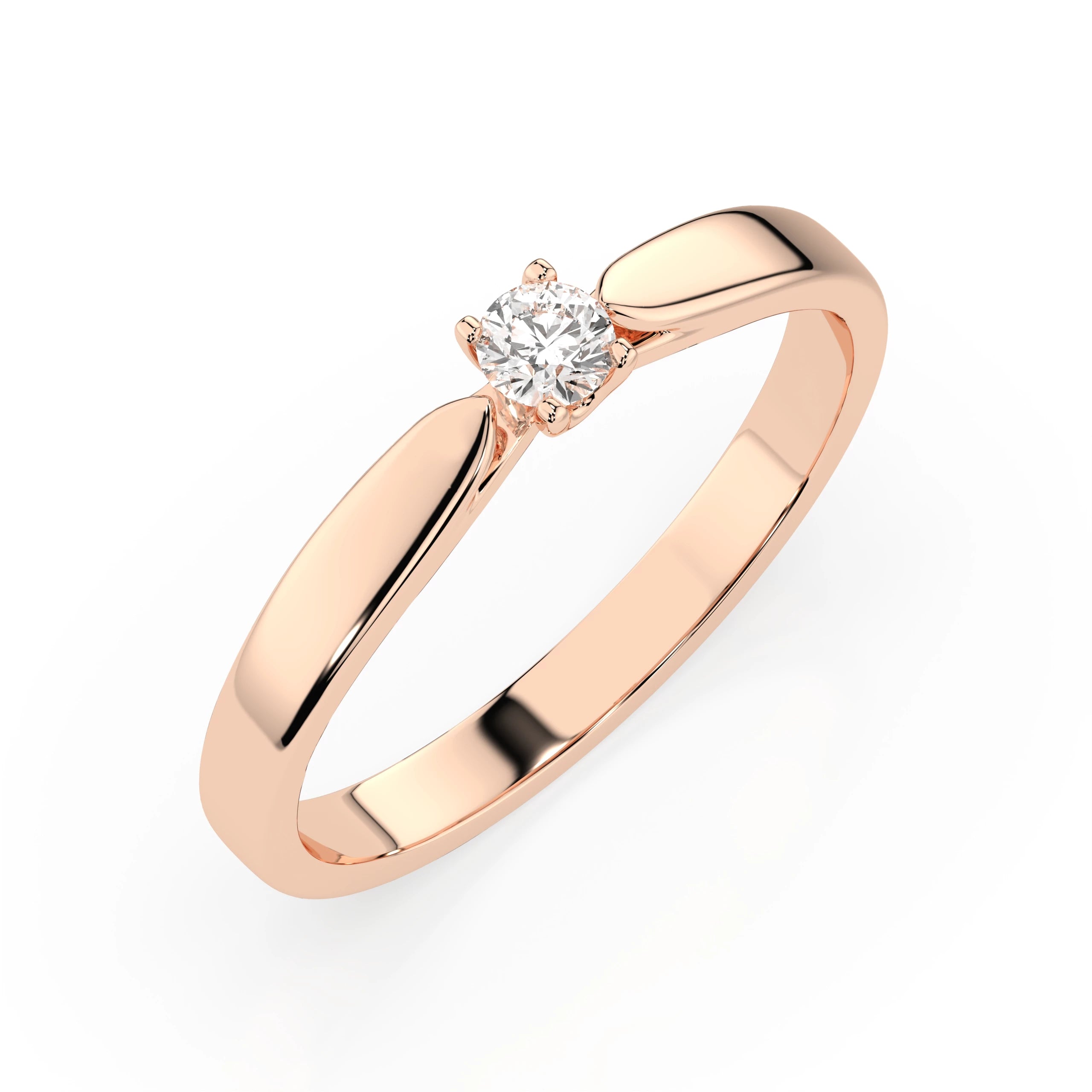 Solitaire Ring (Round), 0.08 ct — 101-10046(2.7)
