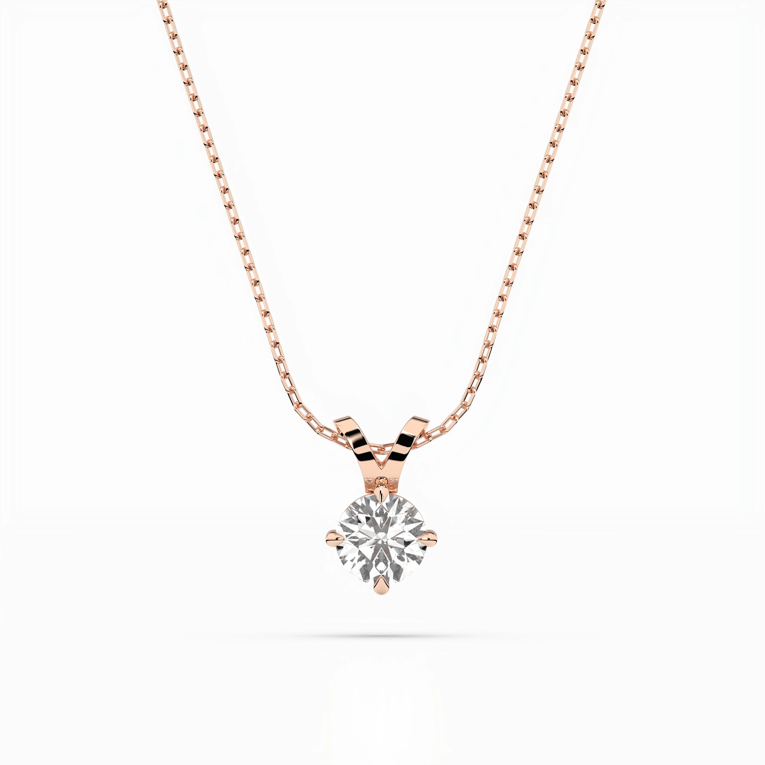 Solitaire Necklace (Round), 0.3 ct — 104-10037(4.2)