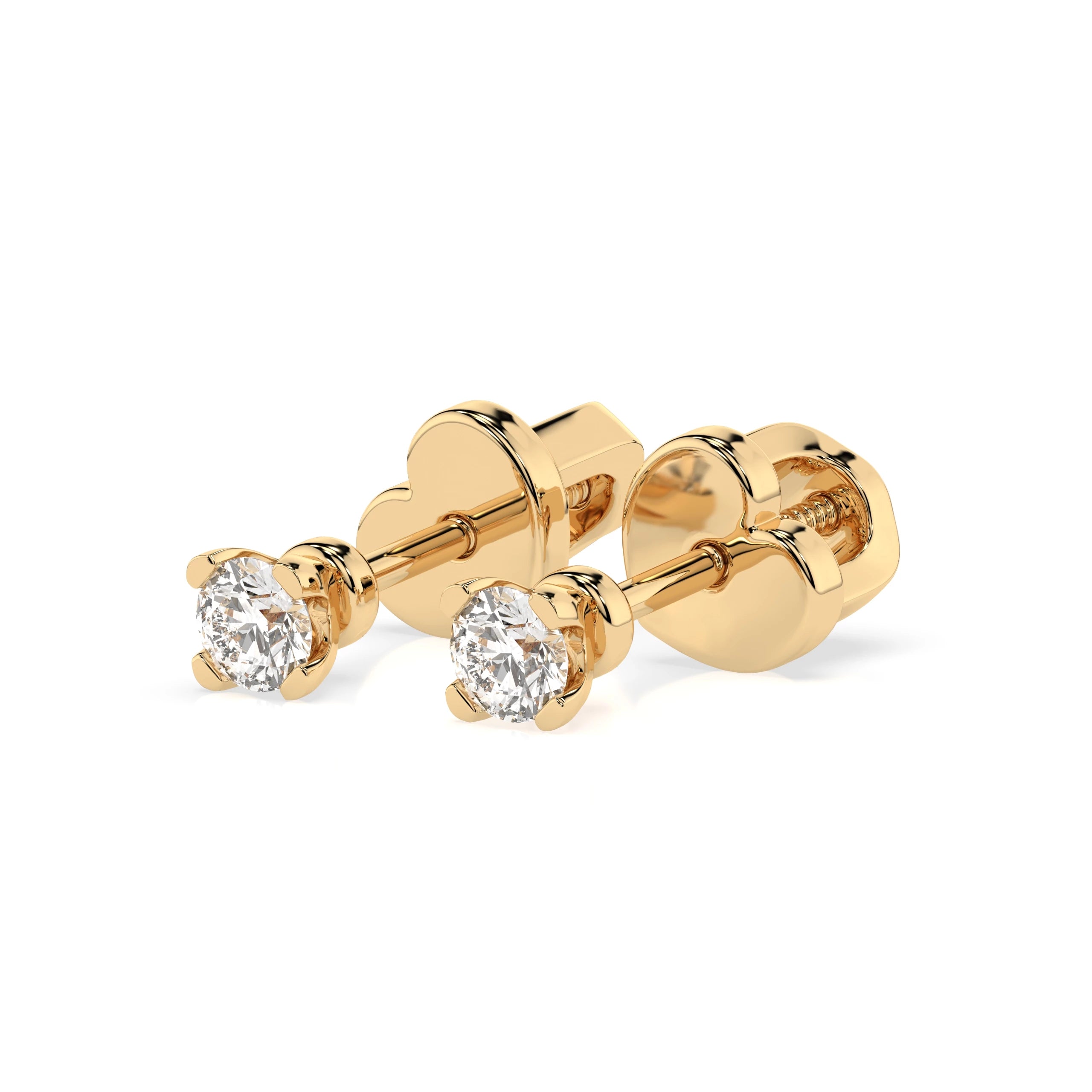 Solitaire Butterfly Earring (Round), 0.2 ct — 102-10089/2(3.0)