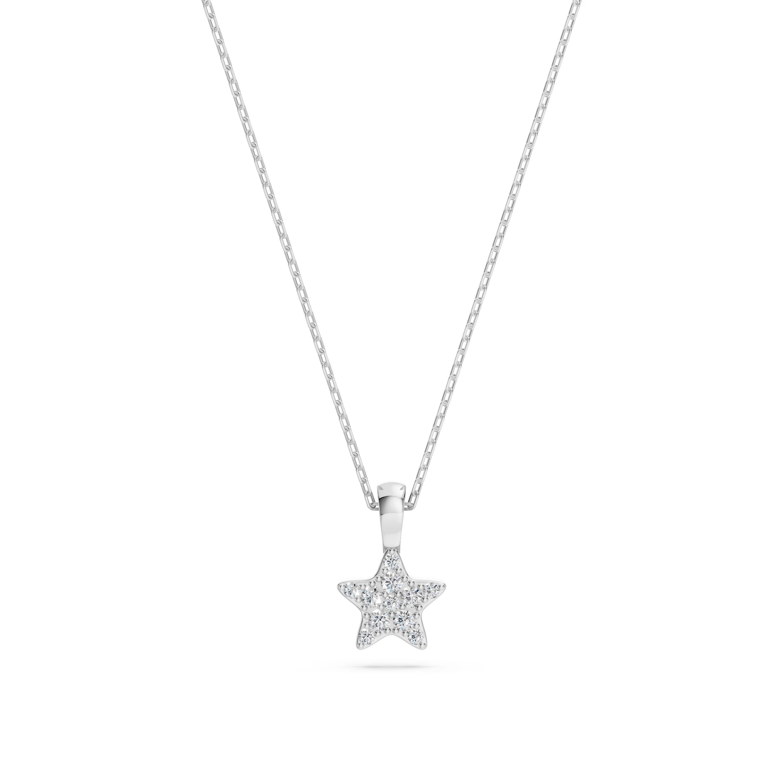 Minimalism Necklace (Round), 0.03 ct — 104-10077