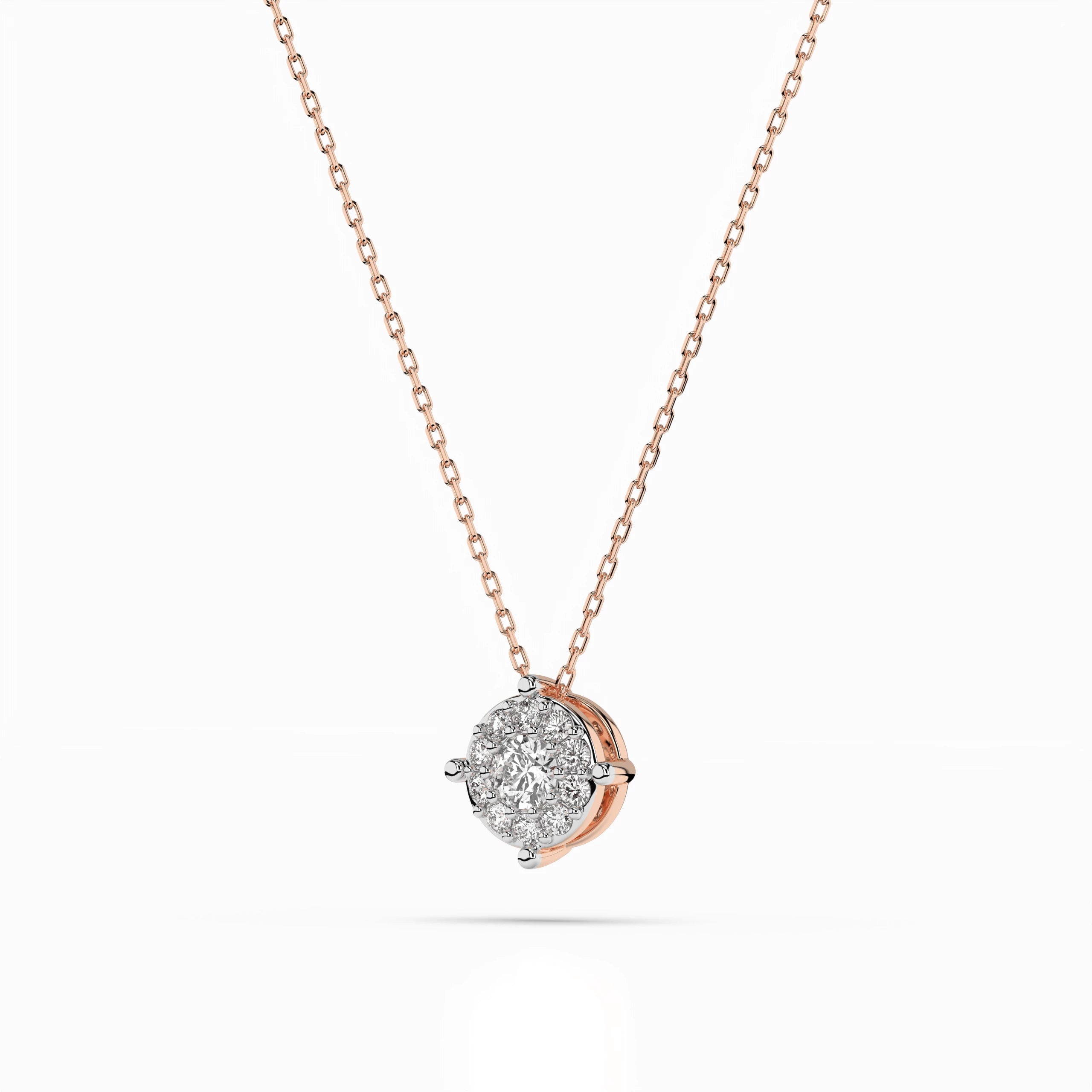 Solitaire Eternity Necklace (Round), 0.1 ct — 104-10001(3.0)