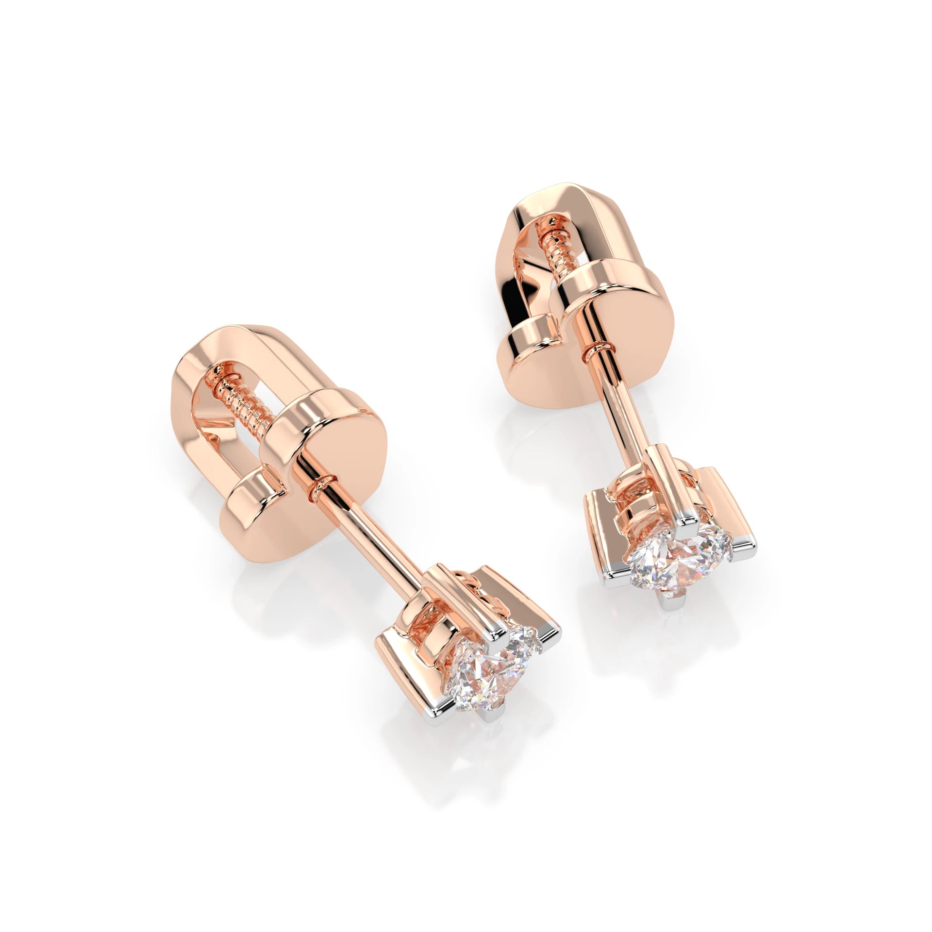 Solitaire Butterfly Earring (Round), 0.12 ct — 102-10025(2.5)