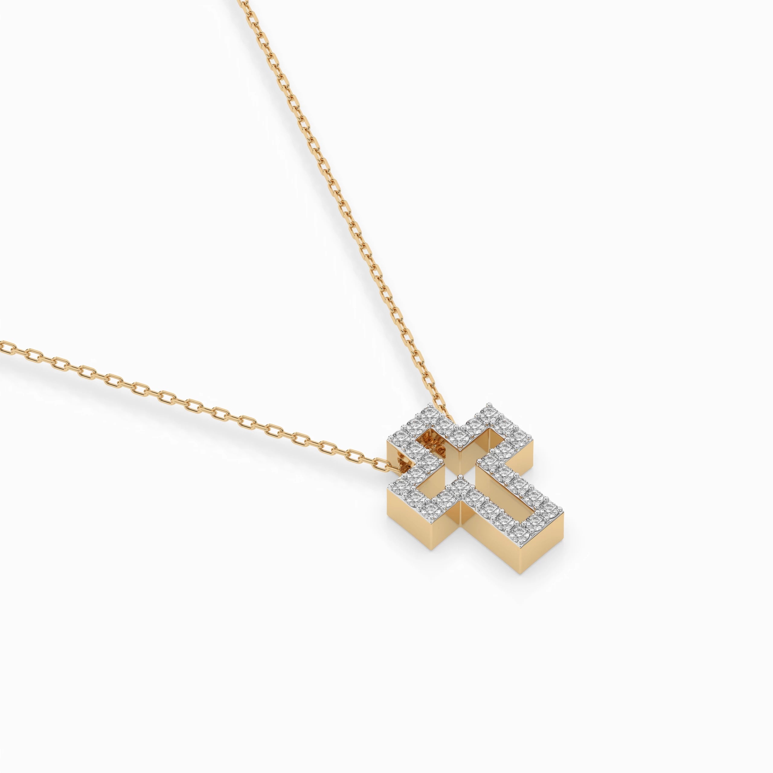 Minimalism Necklace (Round), 0.17 ct — 104-10030