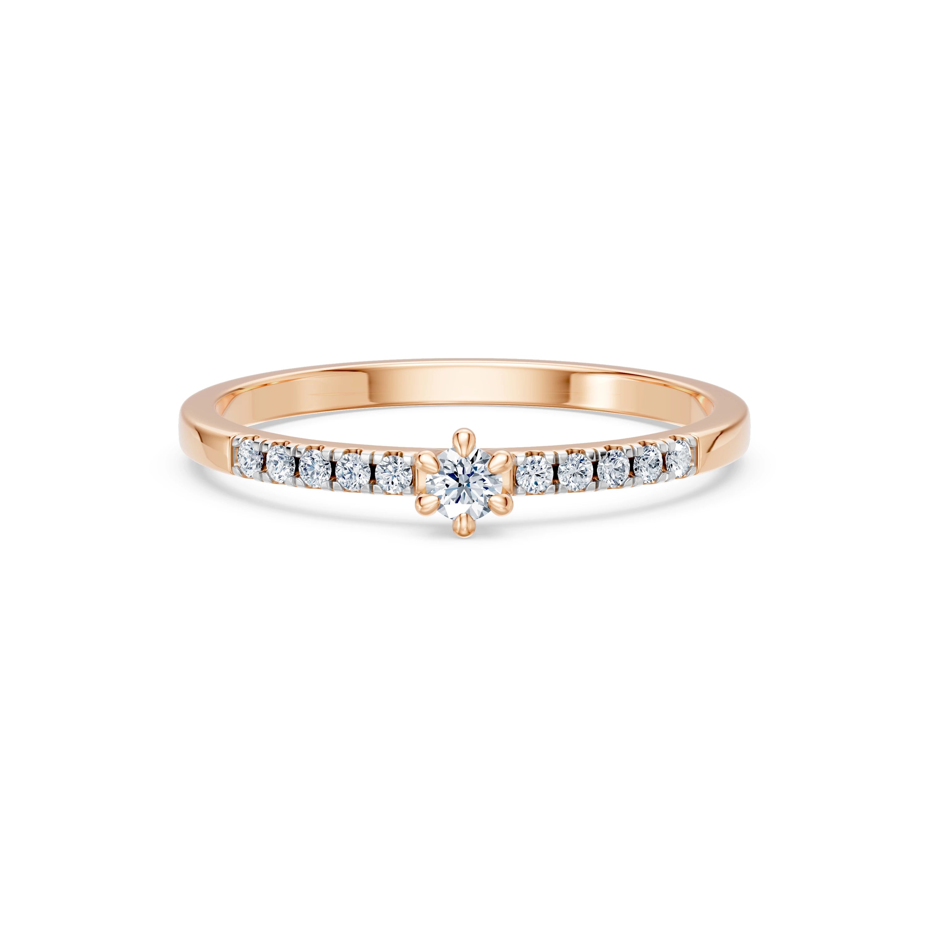 Solitaire Eternity Ring, 0.07 ct — 101-10126/4(2.6)