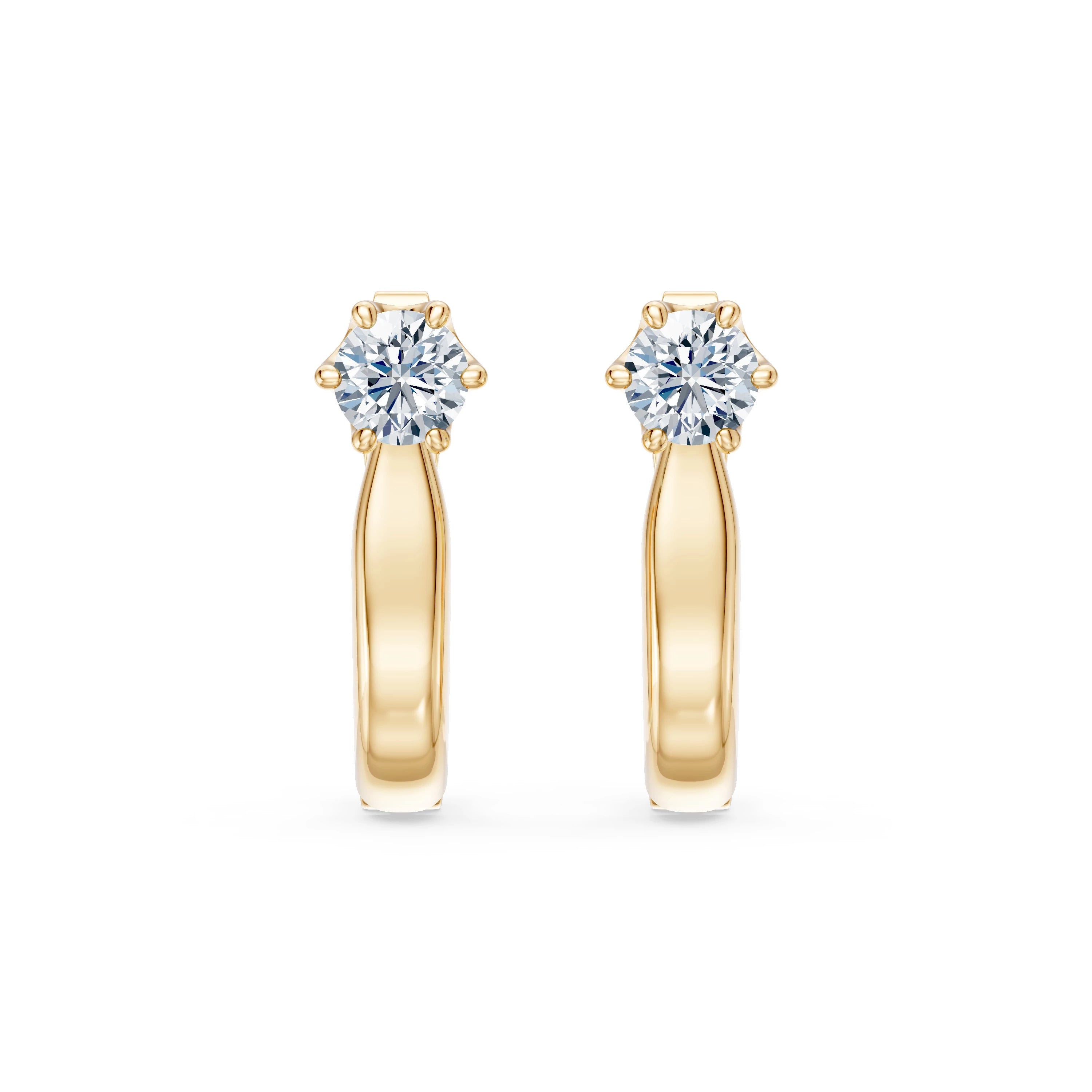 Solitaire English Lock Earring, 0.5 ct — 102-10040(4.0)