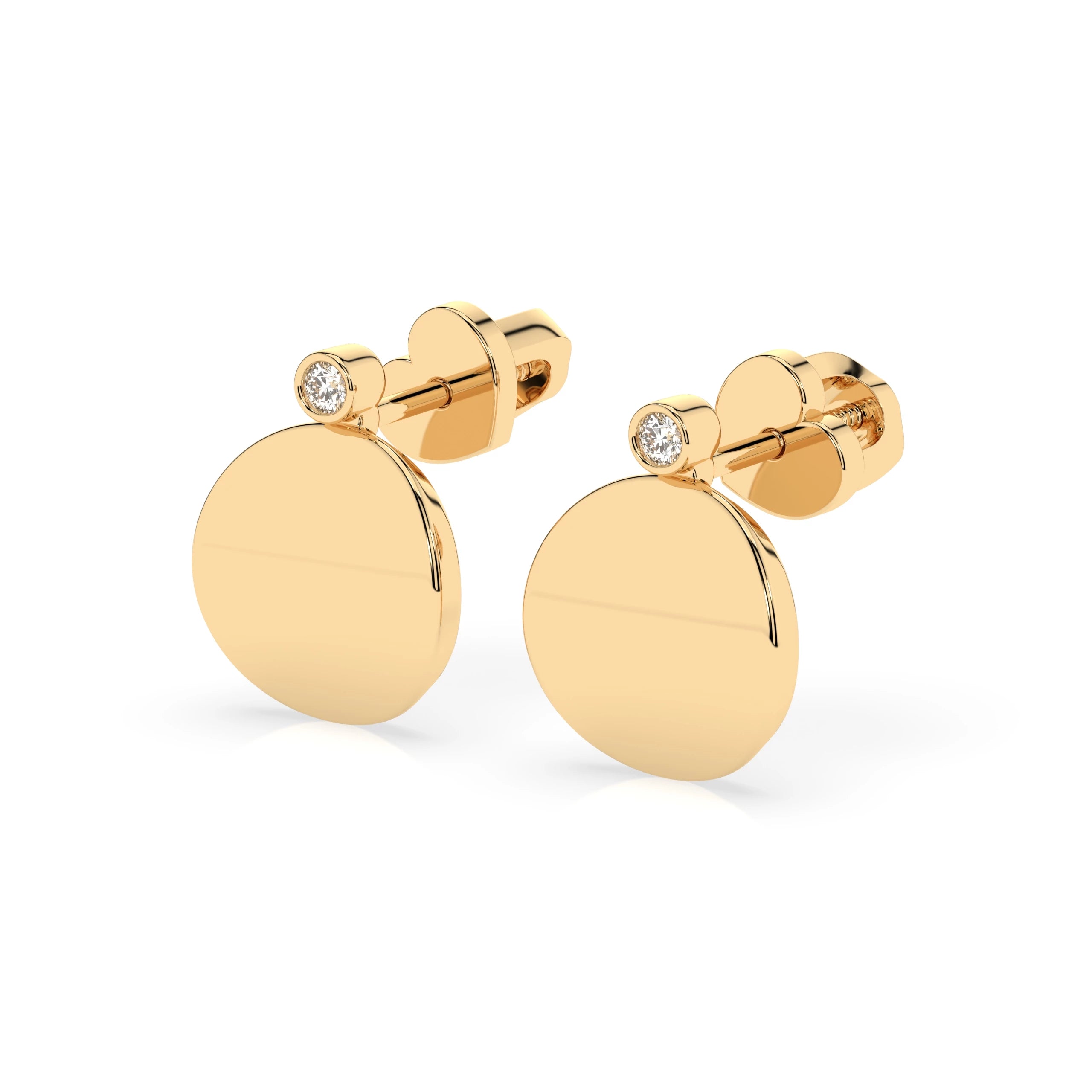 Minimalism Earring (Round), 0.04 ct — 102-10067