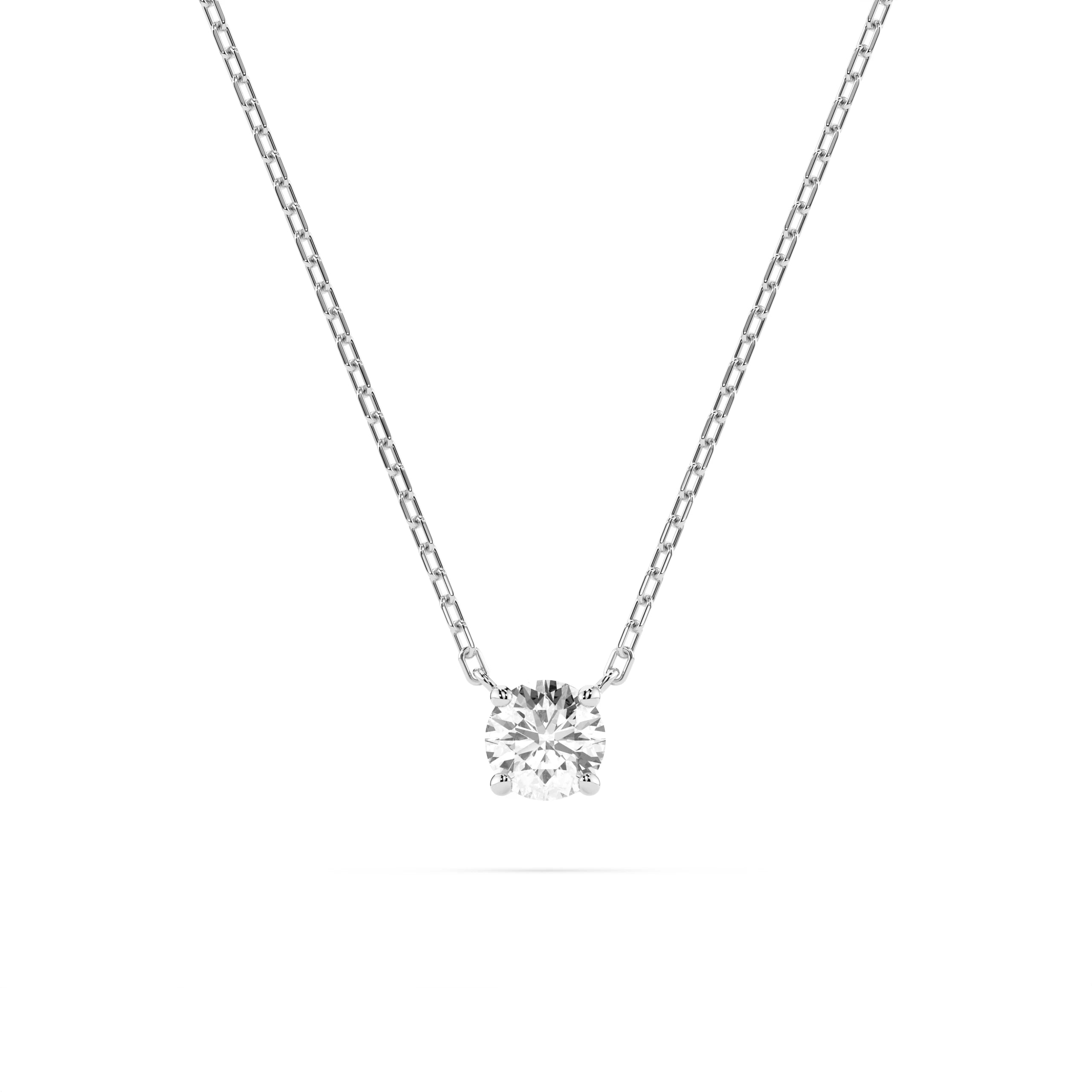 Solitaire Necklace (Round), 0.15 ct — 104-10040(3.4)