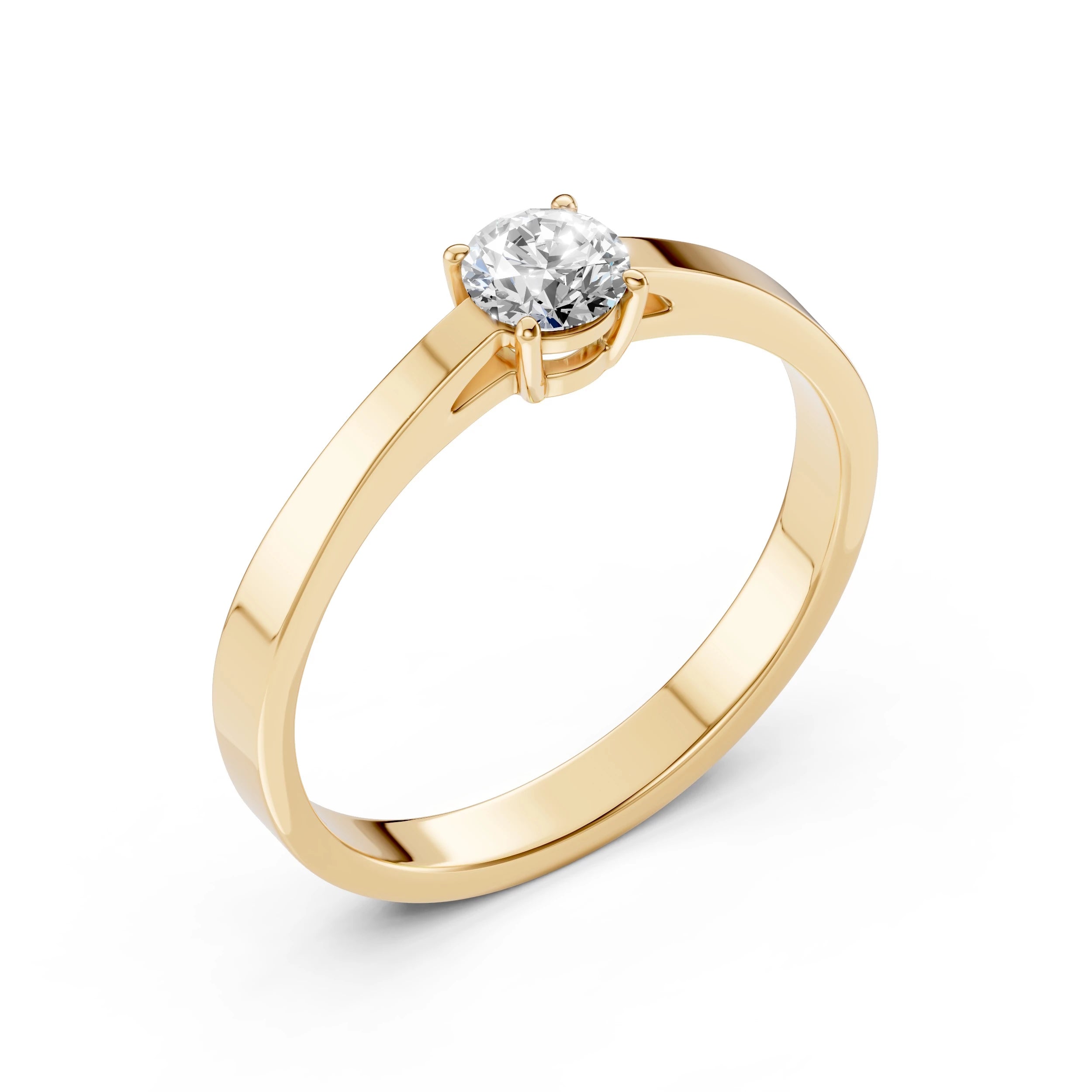 Solitaire Ring (Round), 0.4 ct — 101-10012/1(4.7)