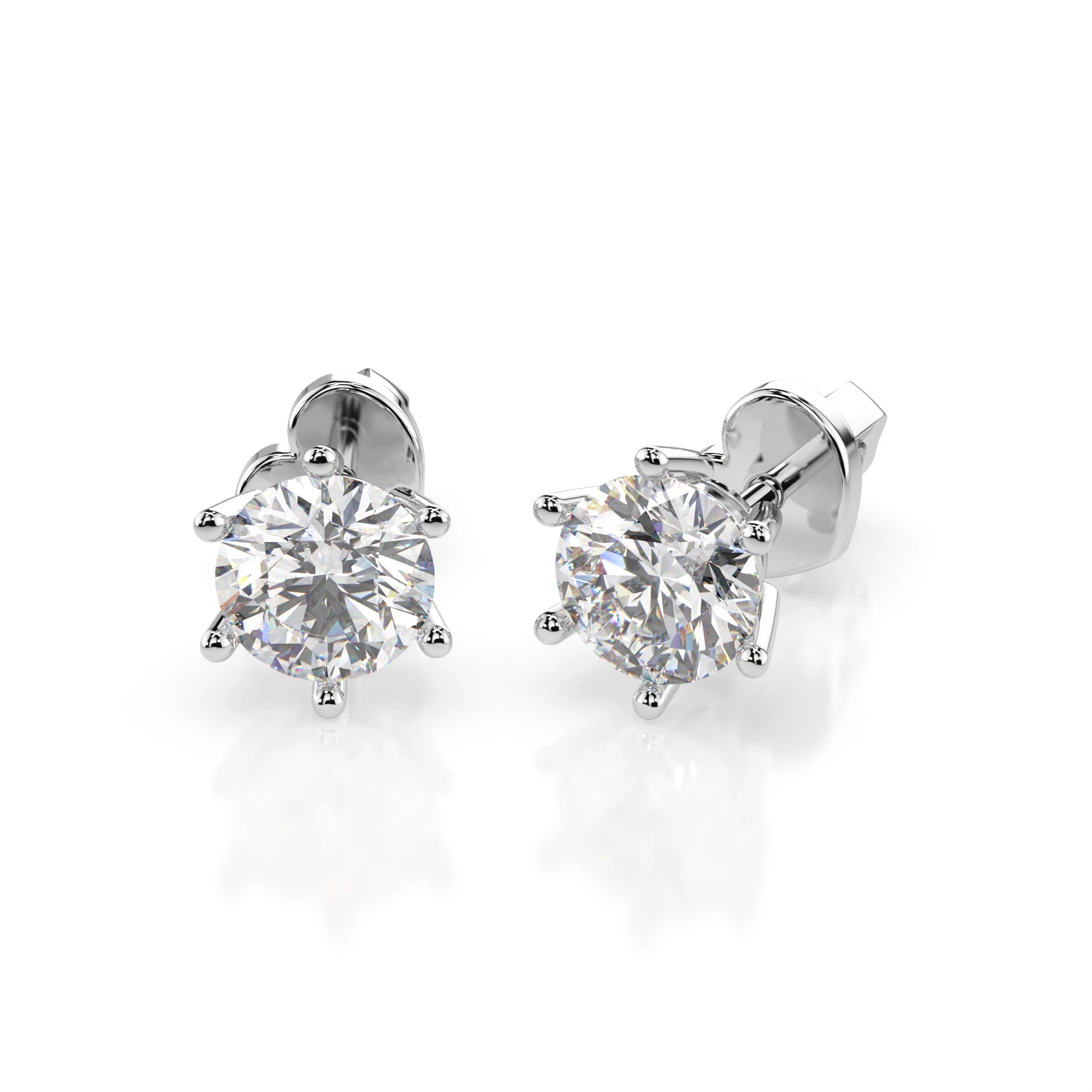 Solitaire Butterfly Earring (Round), 1.0 ct — 102-10151(5.1)