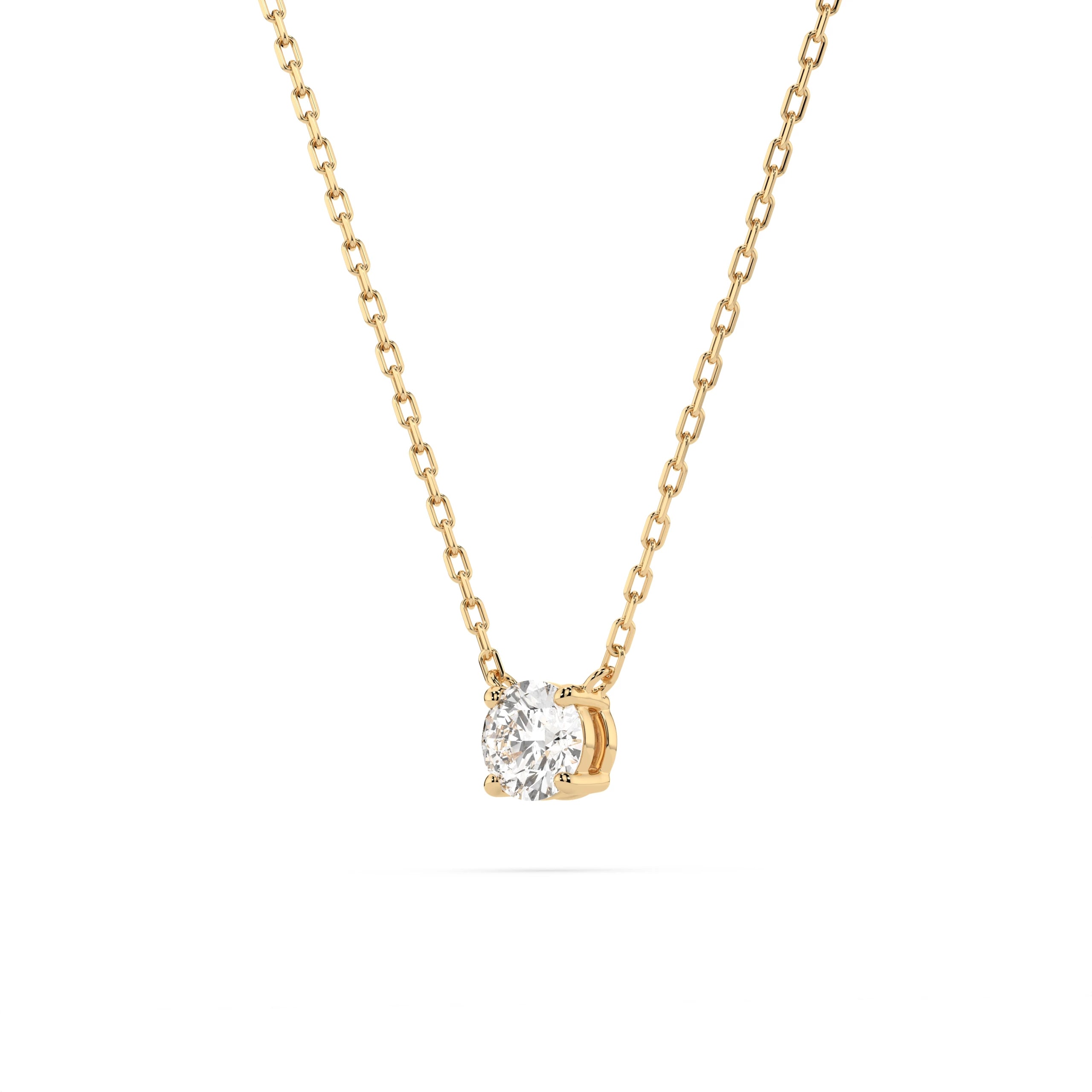 Solitaire Necklace (Round), 0.1 ct — 104-10040(3.0)