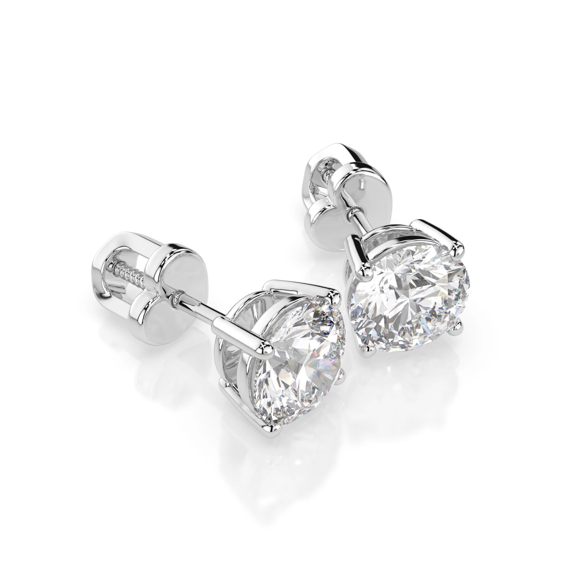 Solitaire Butterfly Earring (Round), 2.0 ct — 102-10012/1(6.5)