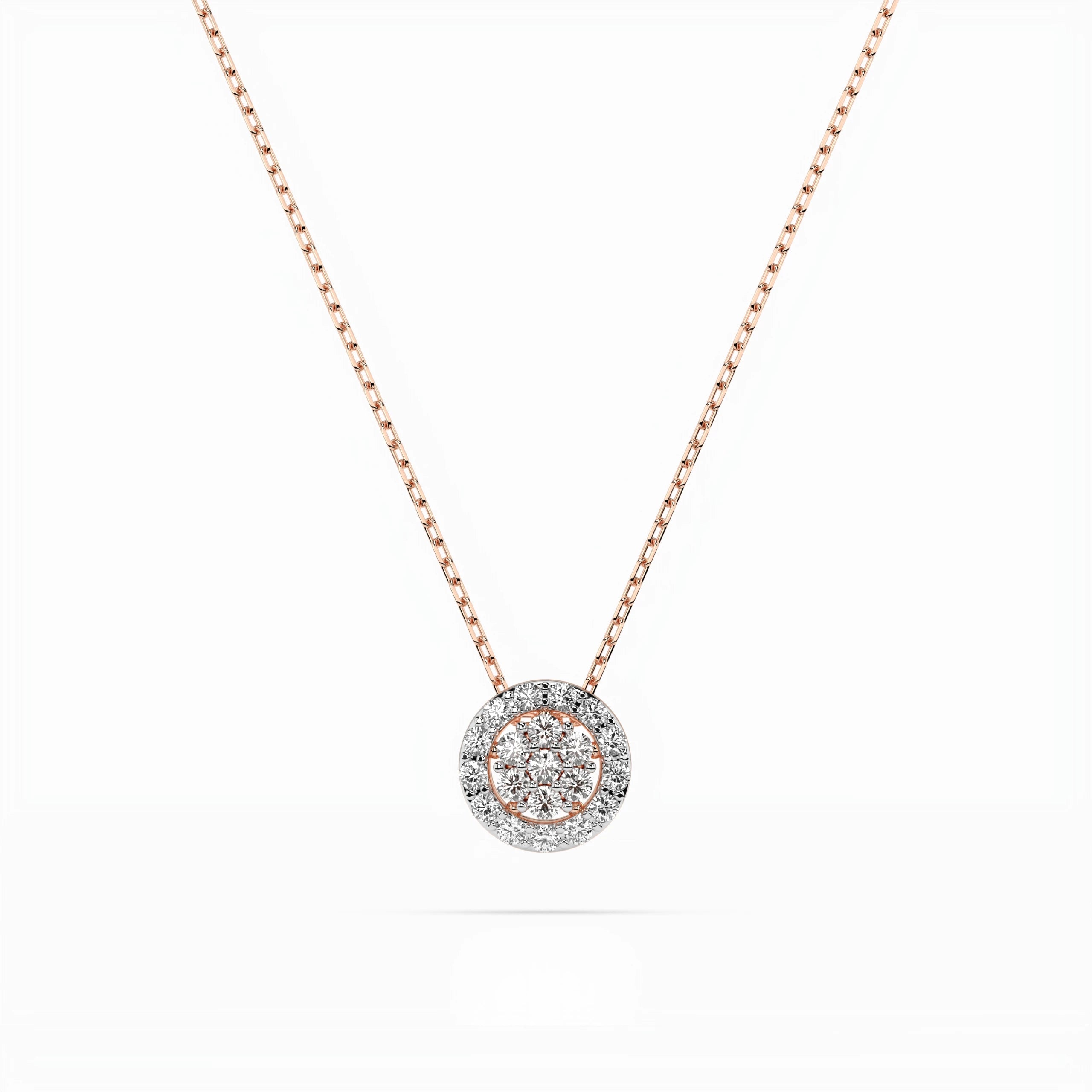 Illusion Necklace (Round), 0.08 ct — 104-10038